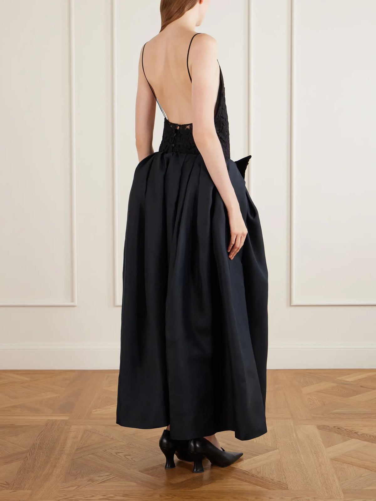 KHAITE Neema Lace-trimmed Tencel Lyocell And Silk-blend Voile Tank