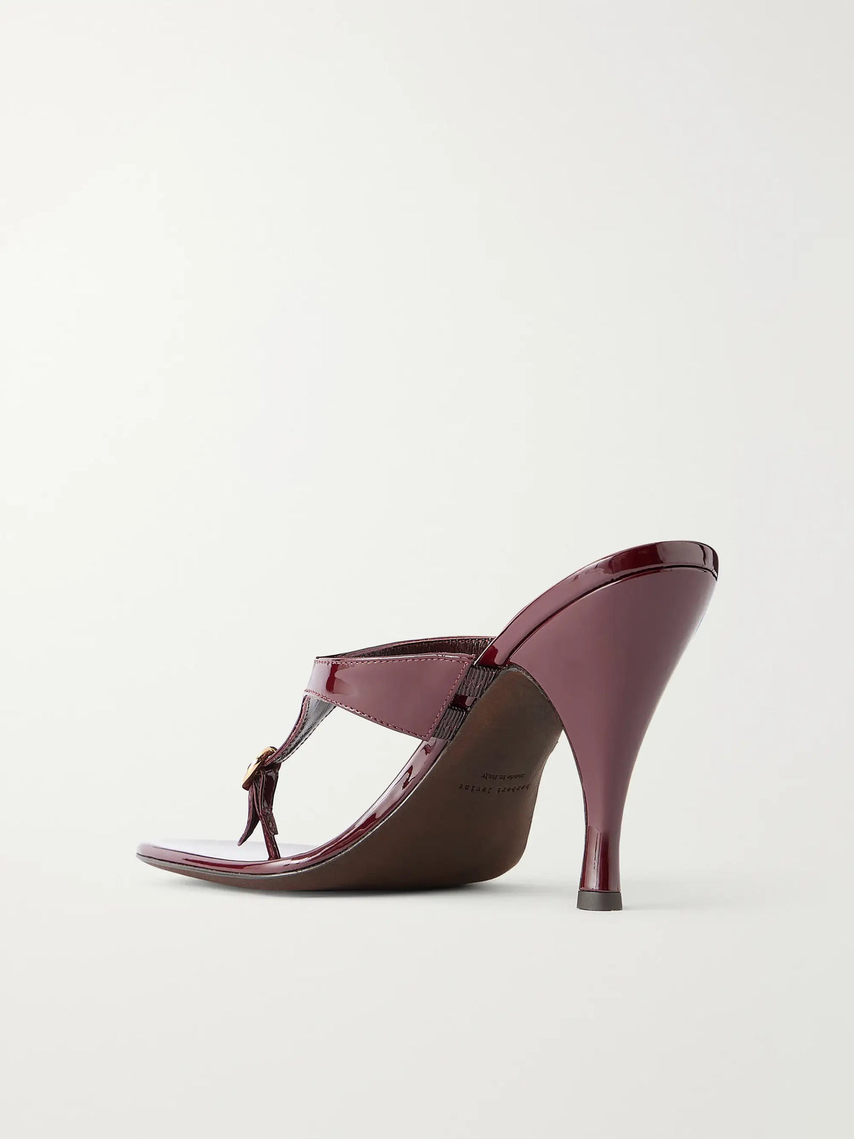 Herbert Levine Kiss & Tell 100 Buckle-detailed Patent-leather Thong Sandals