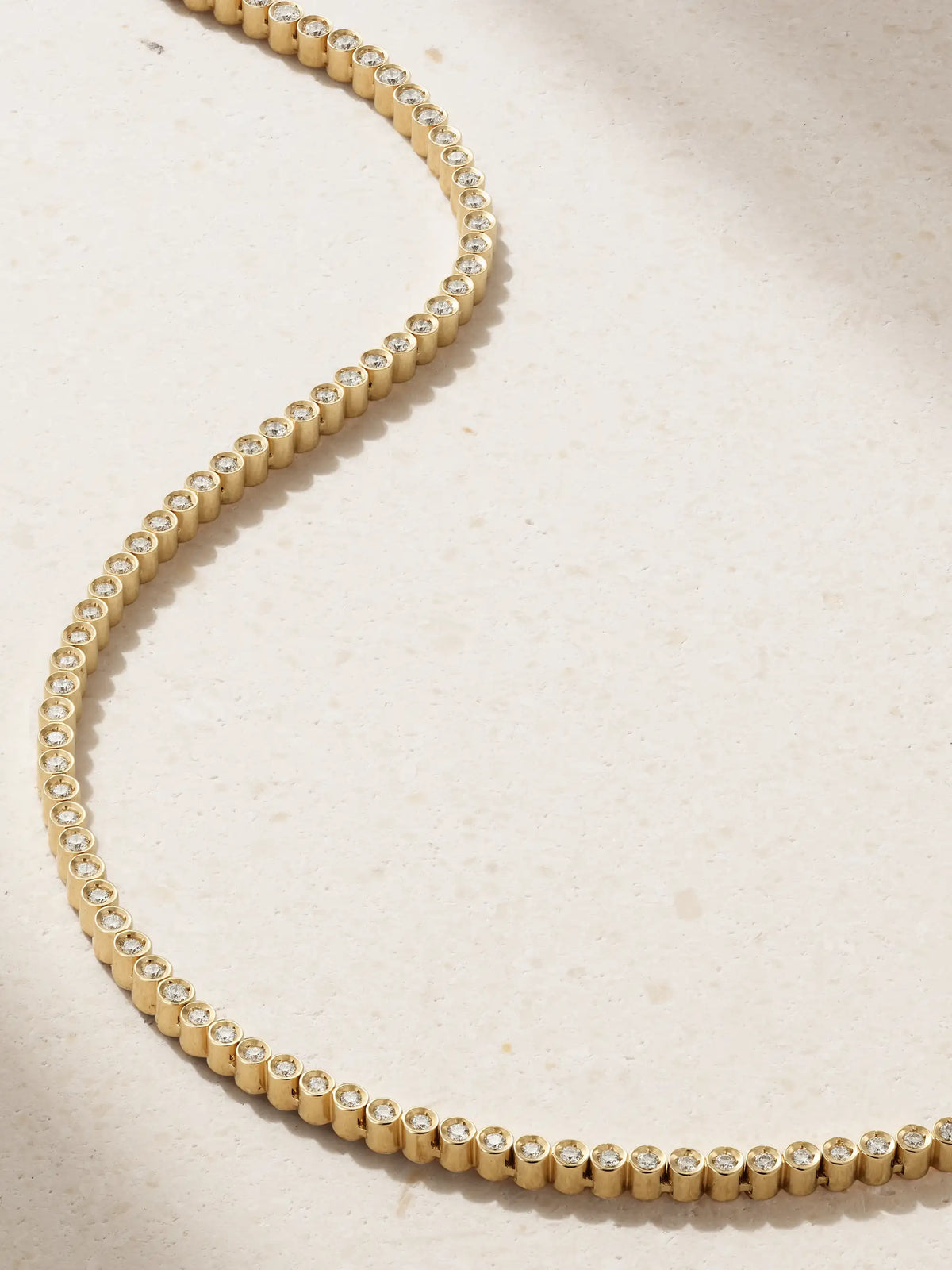 Classic Tennis 18-karat Gold Diamond Necklace