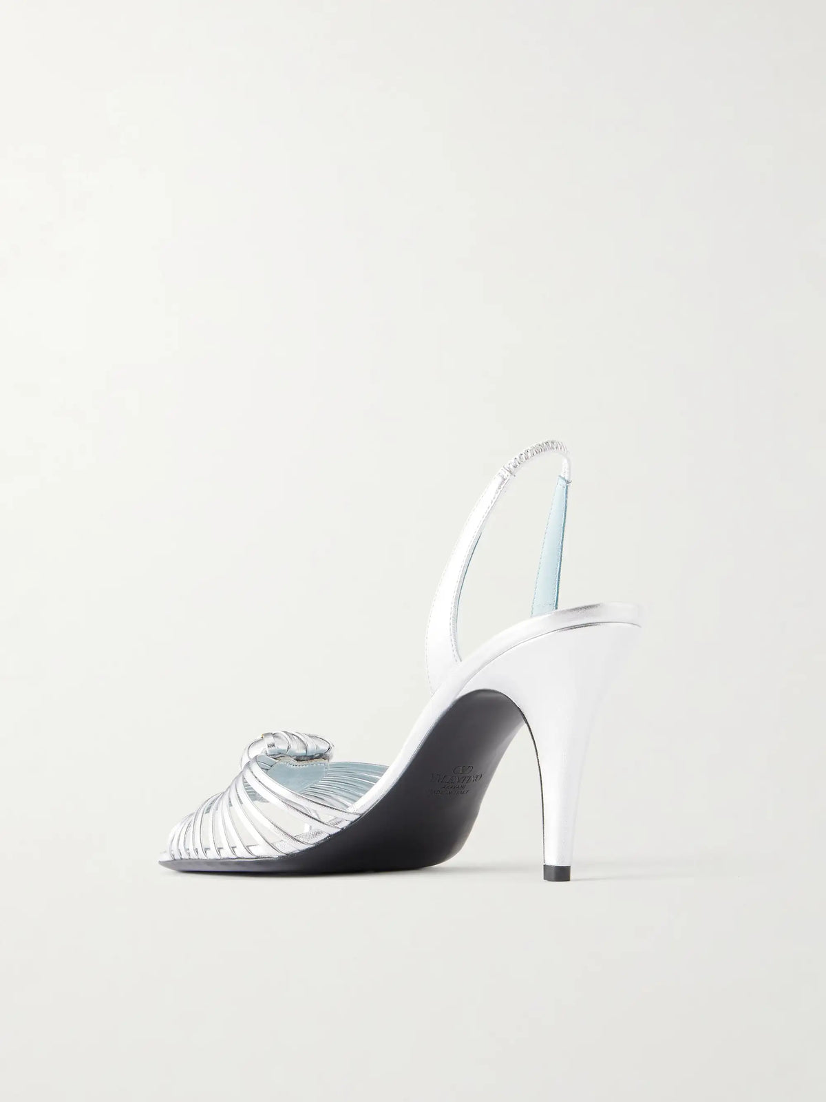 Coeur Royal 85 Logo-embellished Metallic Leather Sandals