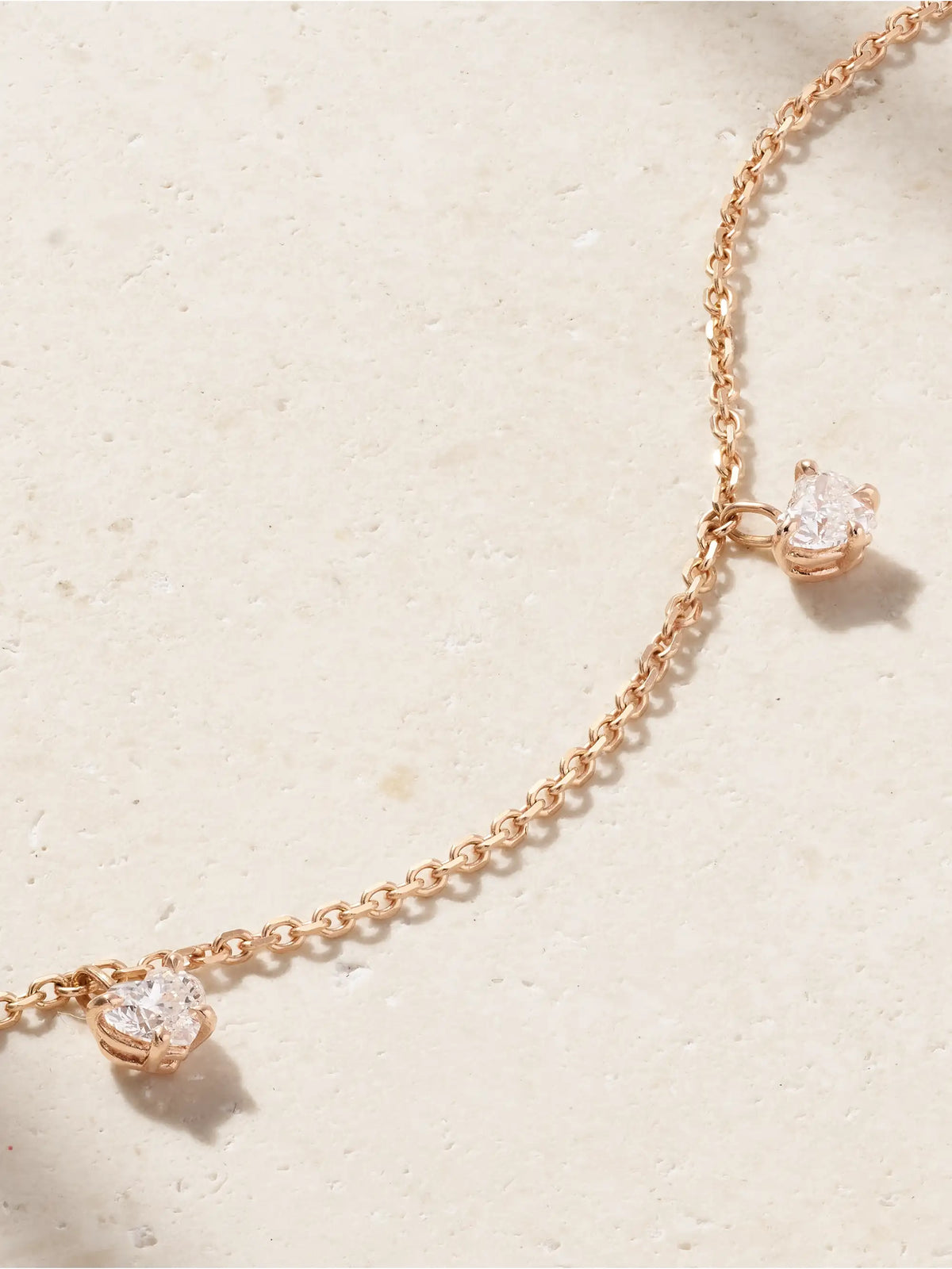 18-karat Rose Gold Diamond Anklet