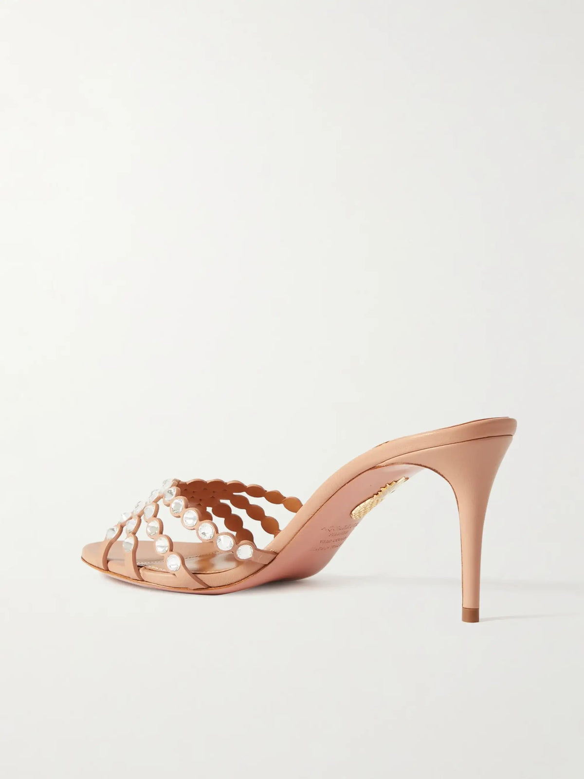 Tequila 75 Crystal-embellished Leather Mules