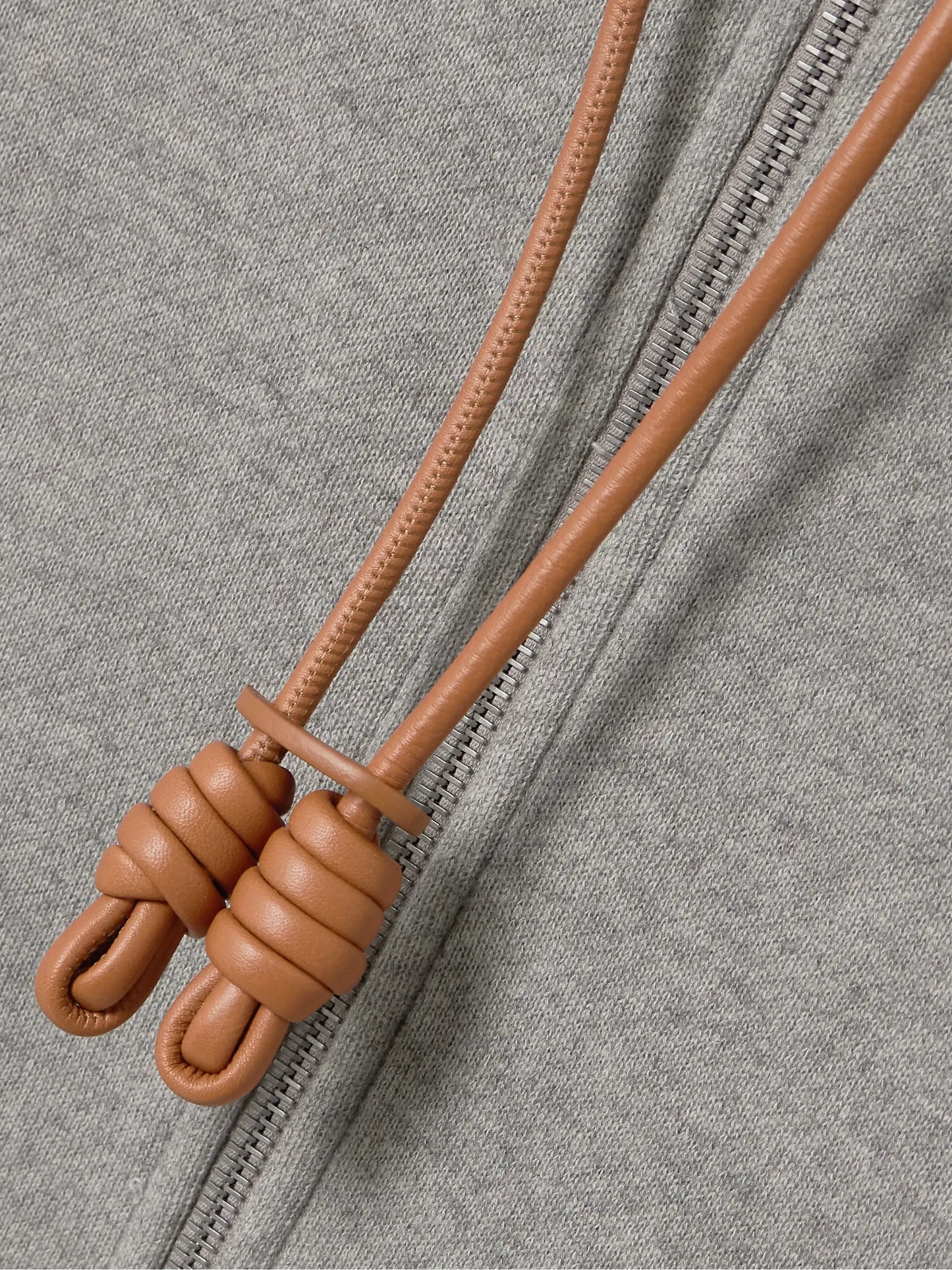 Flamenco Leather-trimmed Cotton-blend Jersey Hoodie