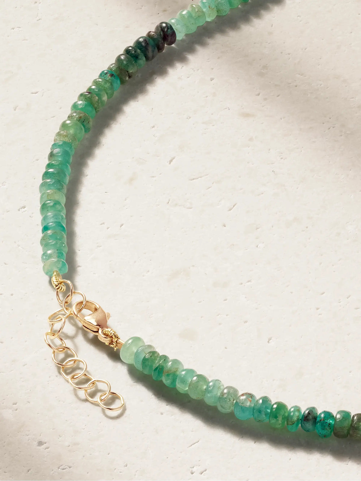 Arizona 14-karat Gold, Emerald And Diamond Necklace