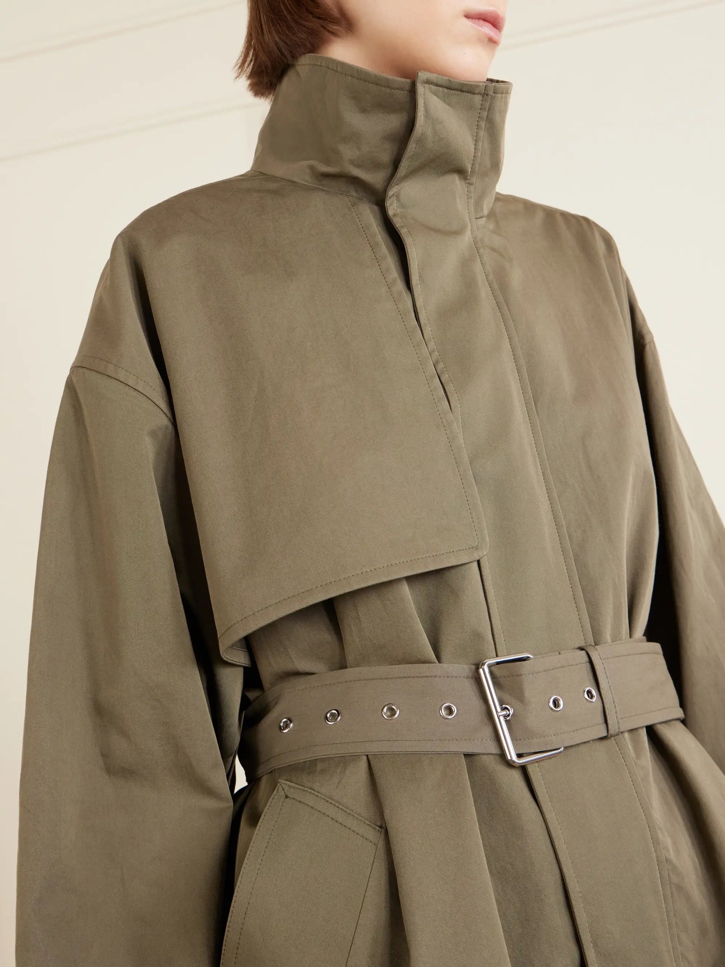 The Short Field Belted Cotton-twill Jacket