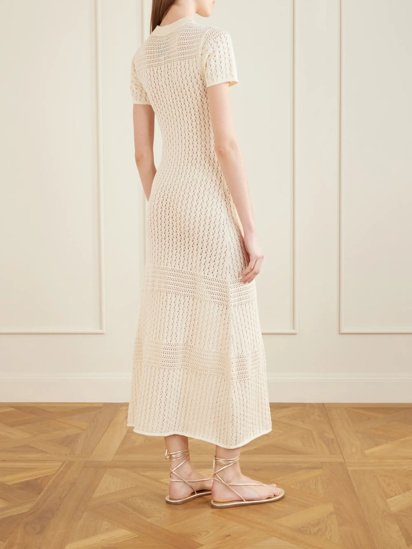 Pallay Open-knit Cotton Maxi Dress