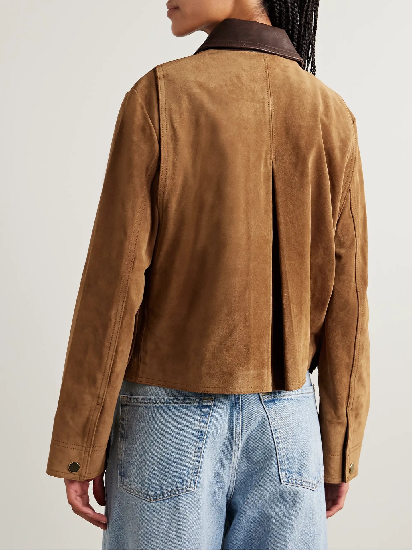 Walters Leather-trimmed Suede Jacket