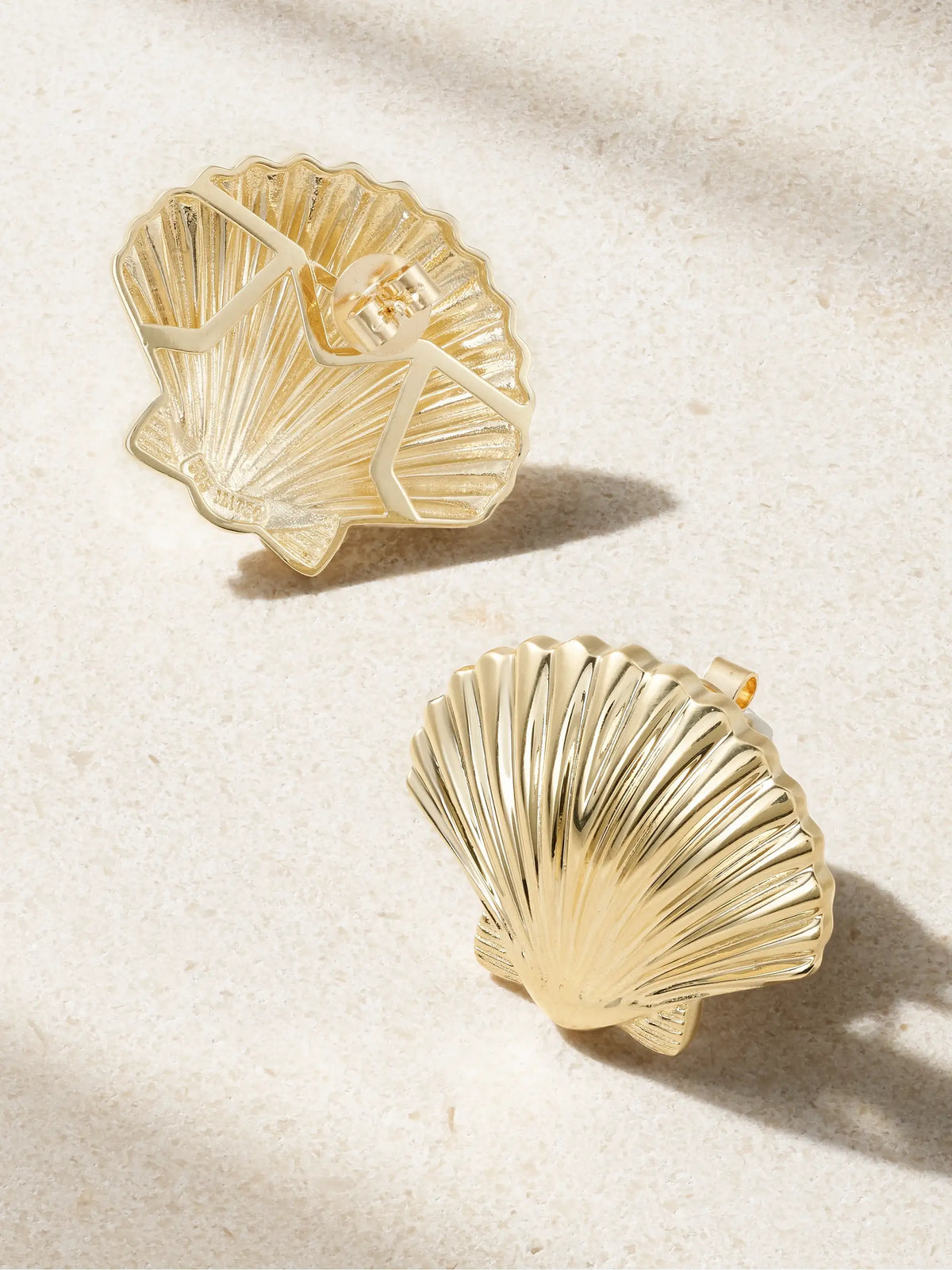 Large Venus 14-karat Gold Earrings