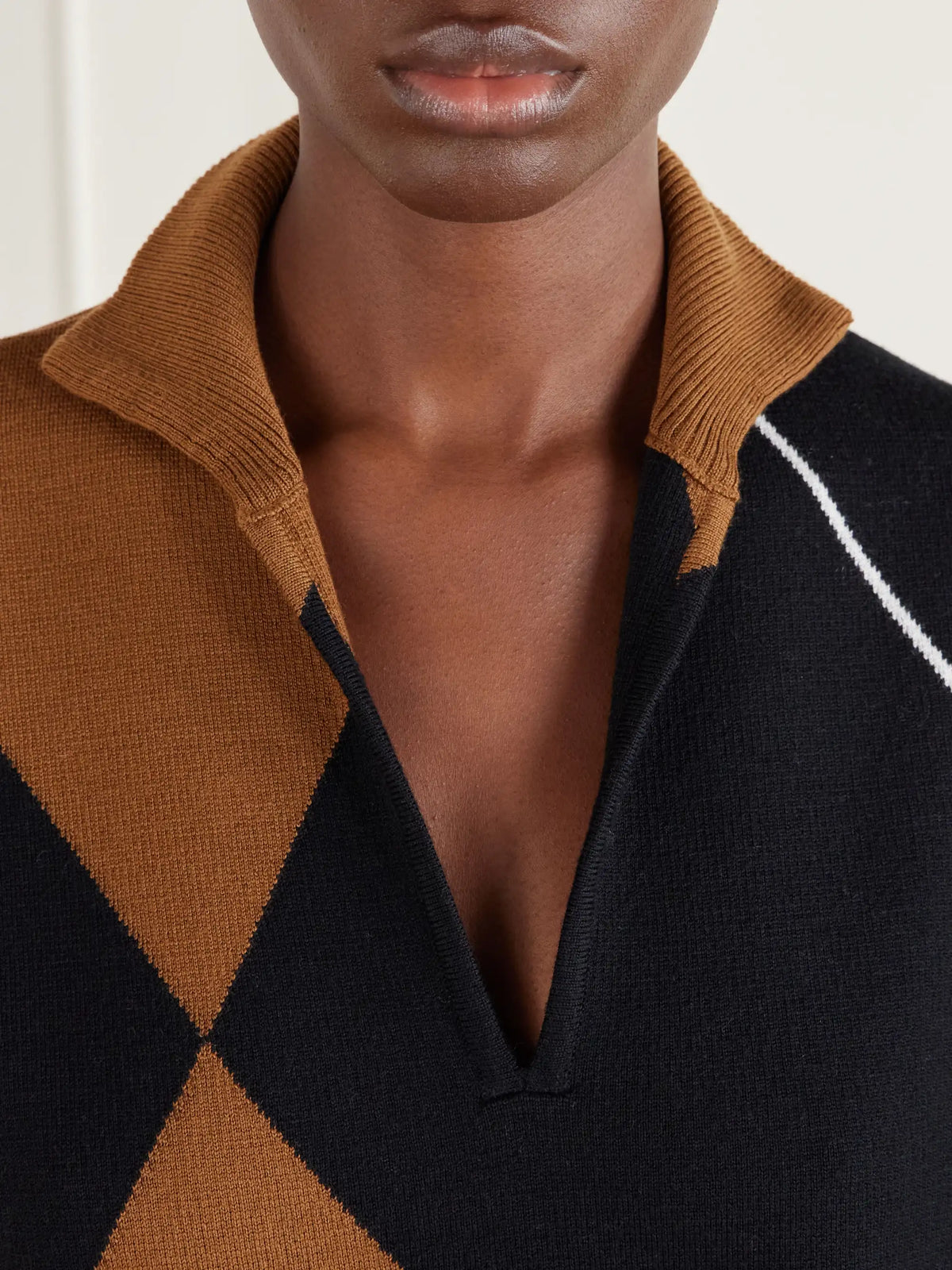 Max Mara Sala Argyle Wool Sweater
