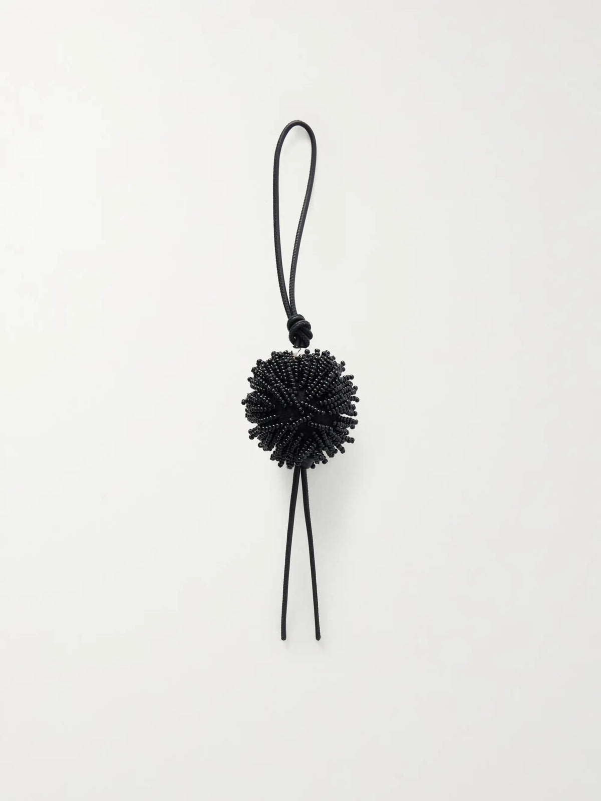 Hedgehog Bead-embellished Wool-felt And Leather Bag Charm