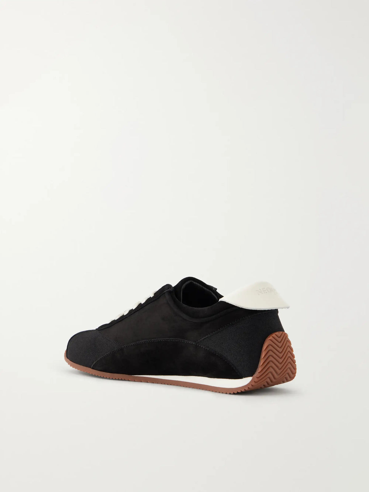 Berenices Leather-trimmed Suede And Canvas Sneakers