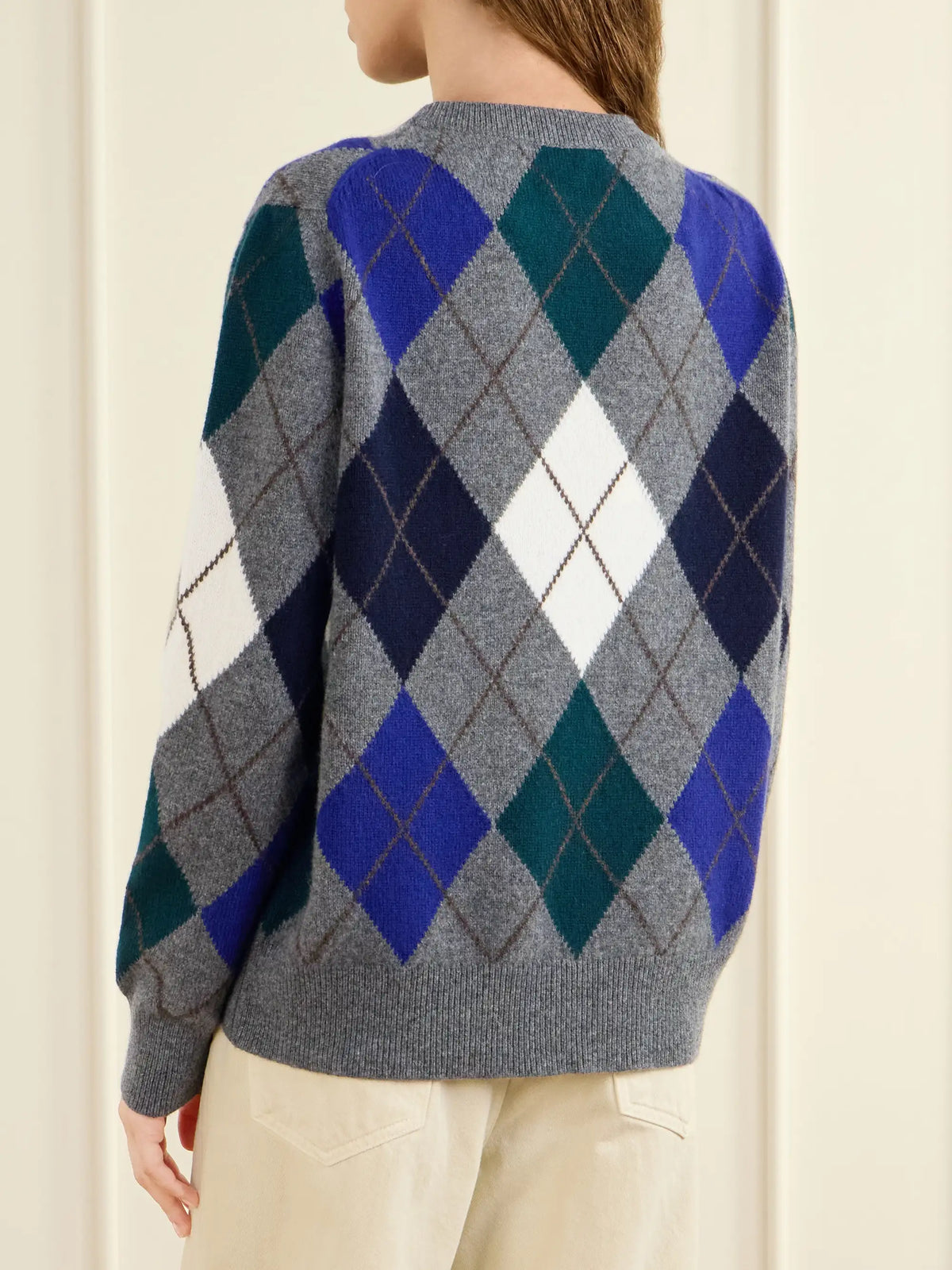 &Daughter Ava Argyle Wool Sweater