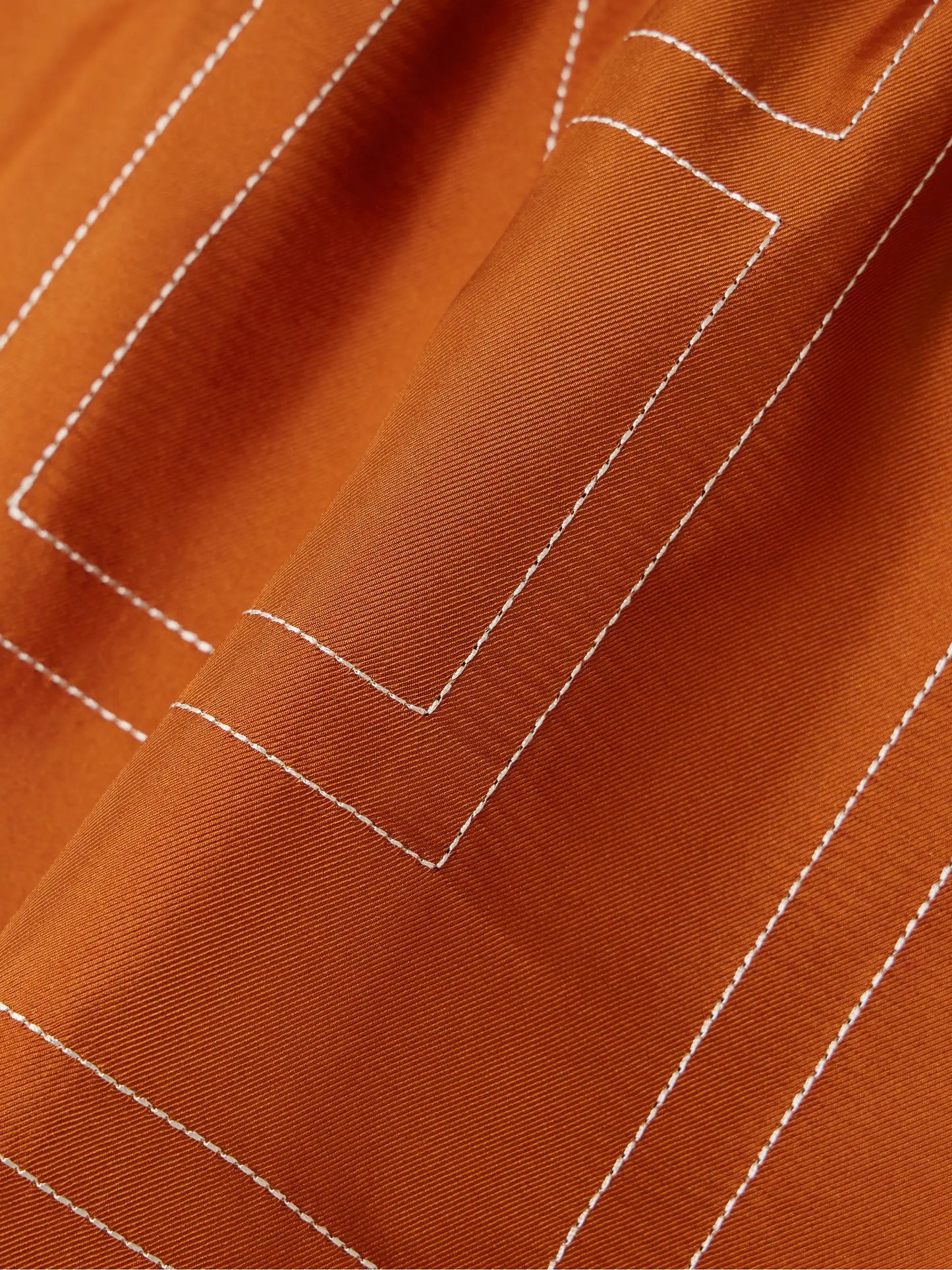 Embroidered Silk-twill Shorts