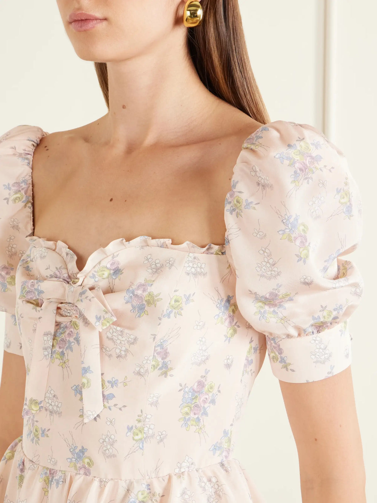Floral-print Silk-satin Midi Dress
