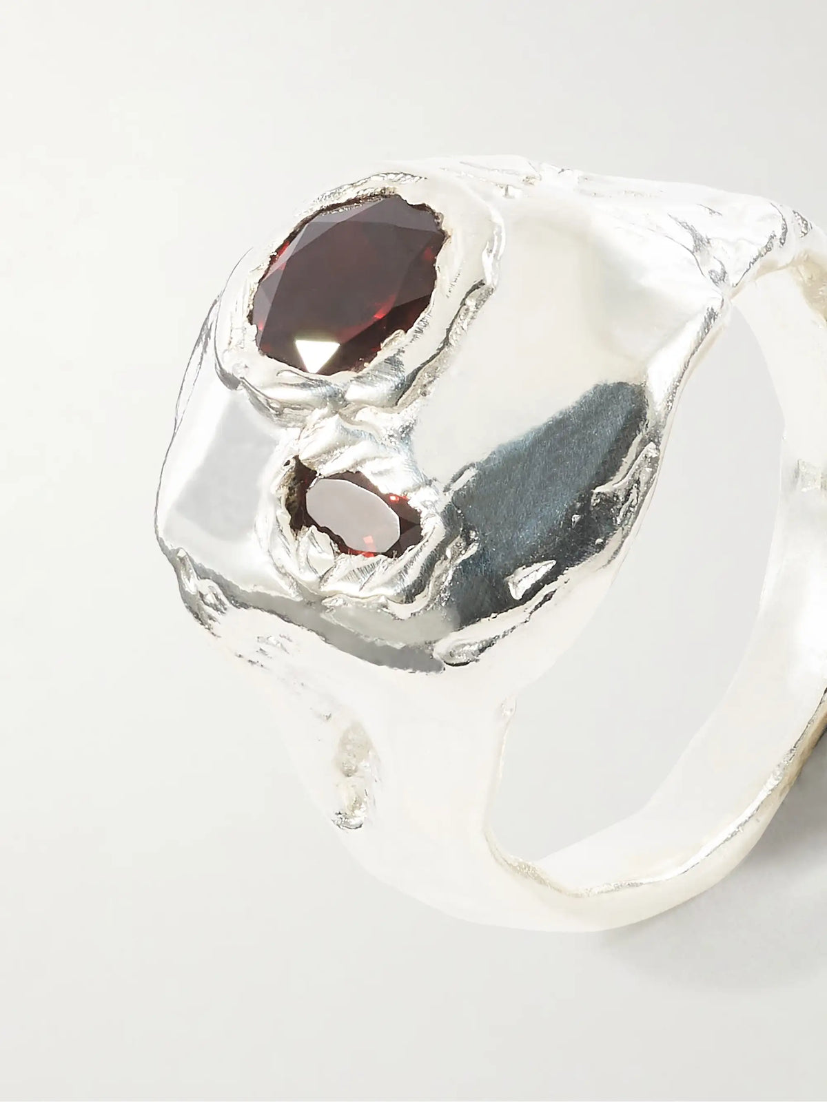 Coco Sterling Silver And Garnet Ring