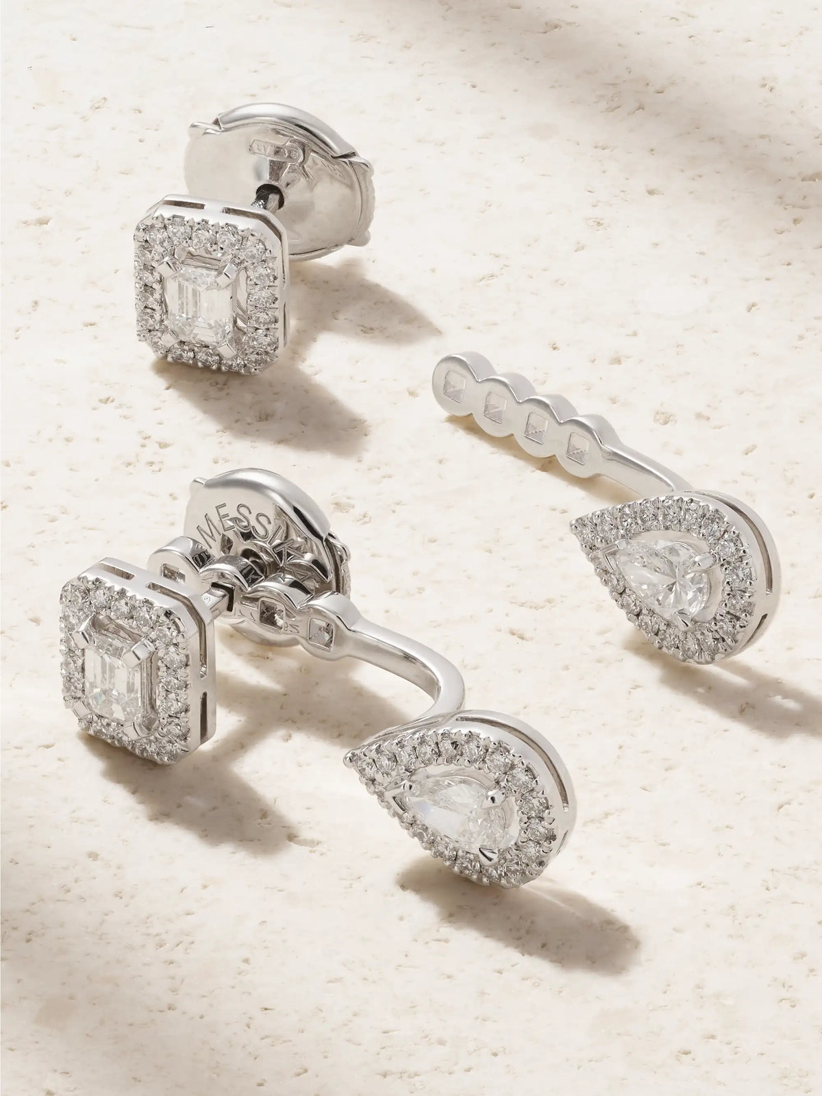 My Twin Toi & Moi 18-karat White Gold Diamond Earrings