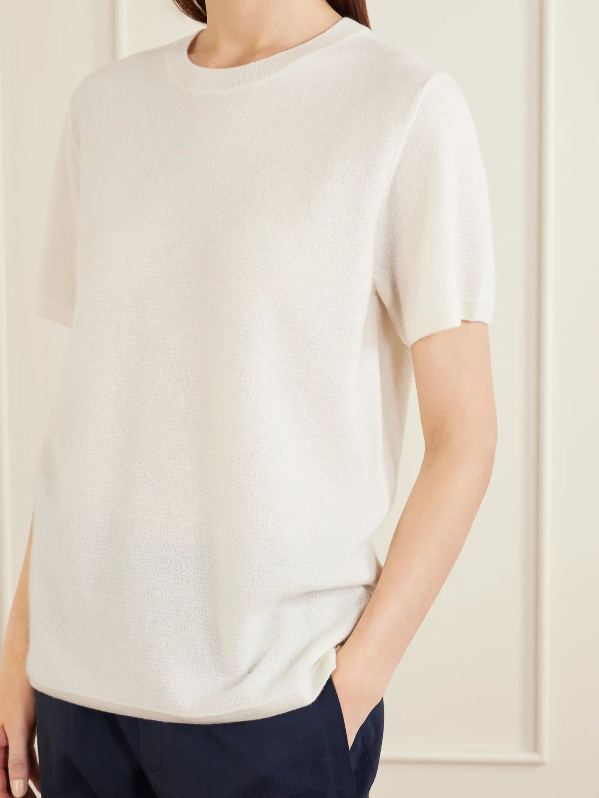 Signature Knitted Cashmere T-shirt