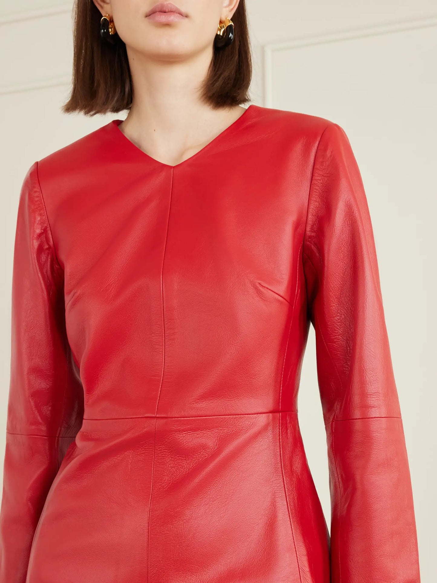 The Adris Leather Maxi Dress