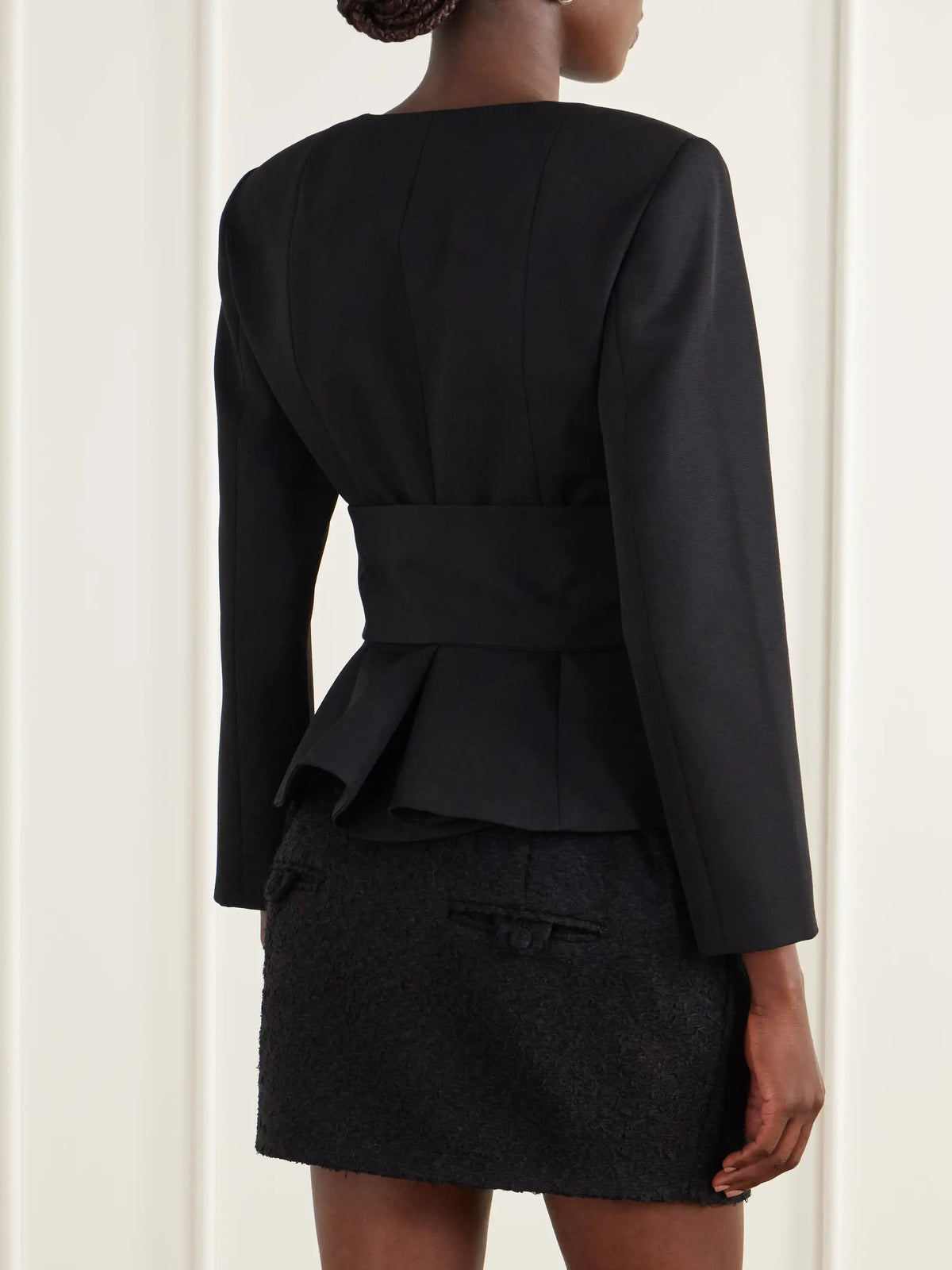 Jacquemus La Veste Miami Belted Wool-crepe Blazer