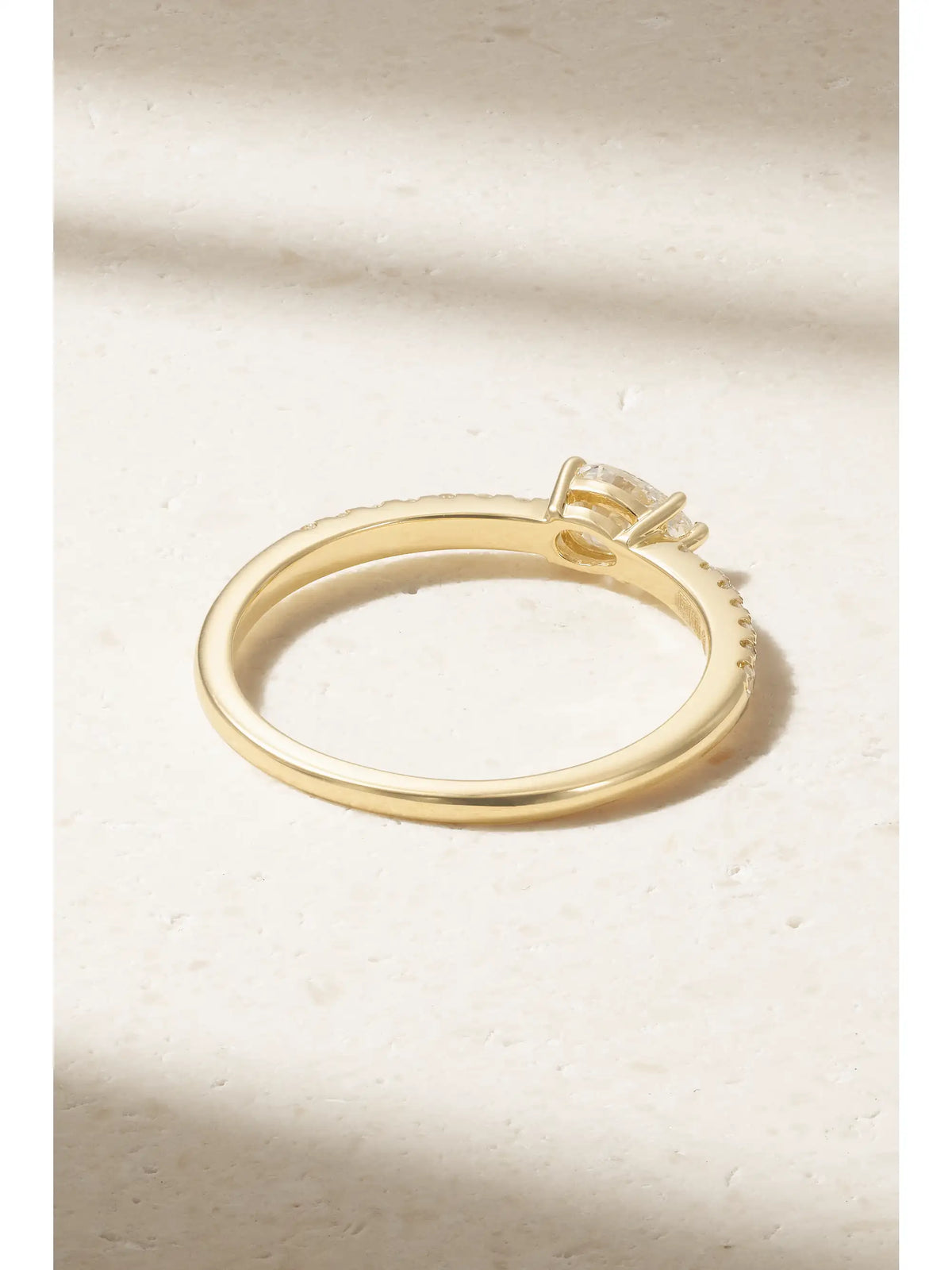 Sideways Pear 18-karat Gold Diamond Ring