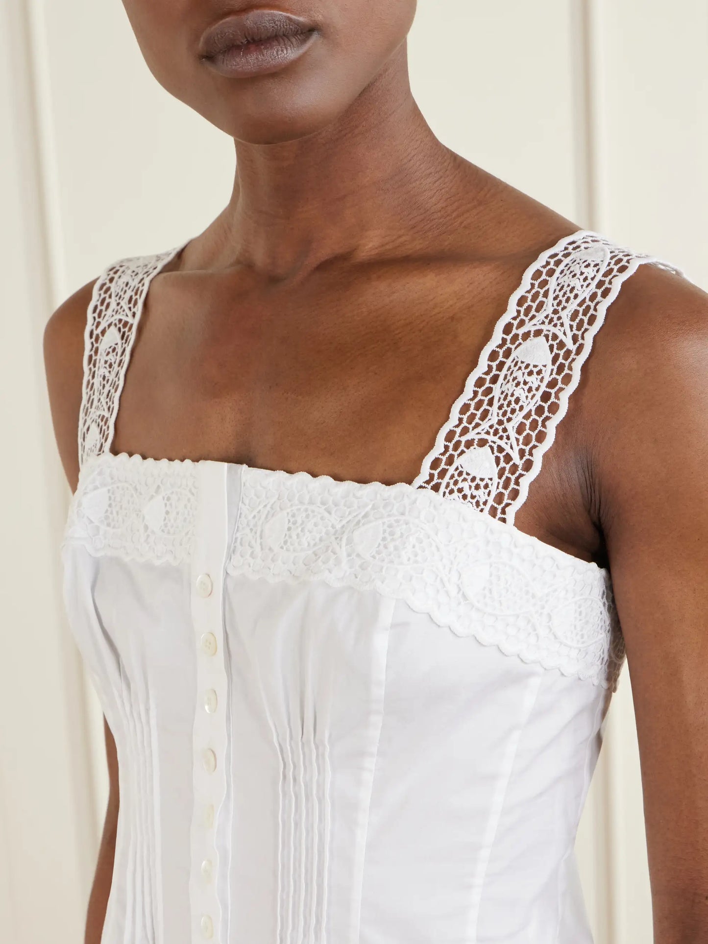 + Da Adolfo Matilde Cotton-blend Tank