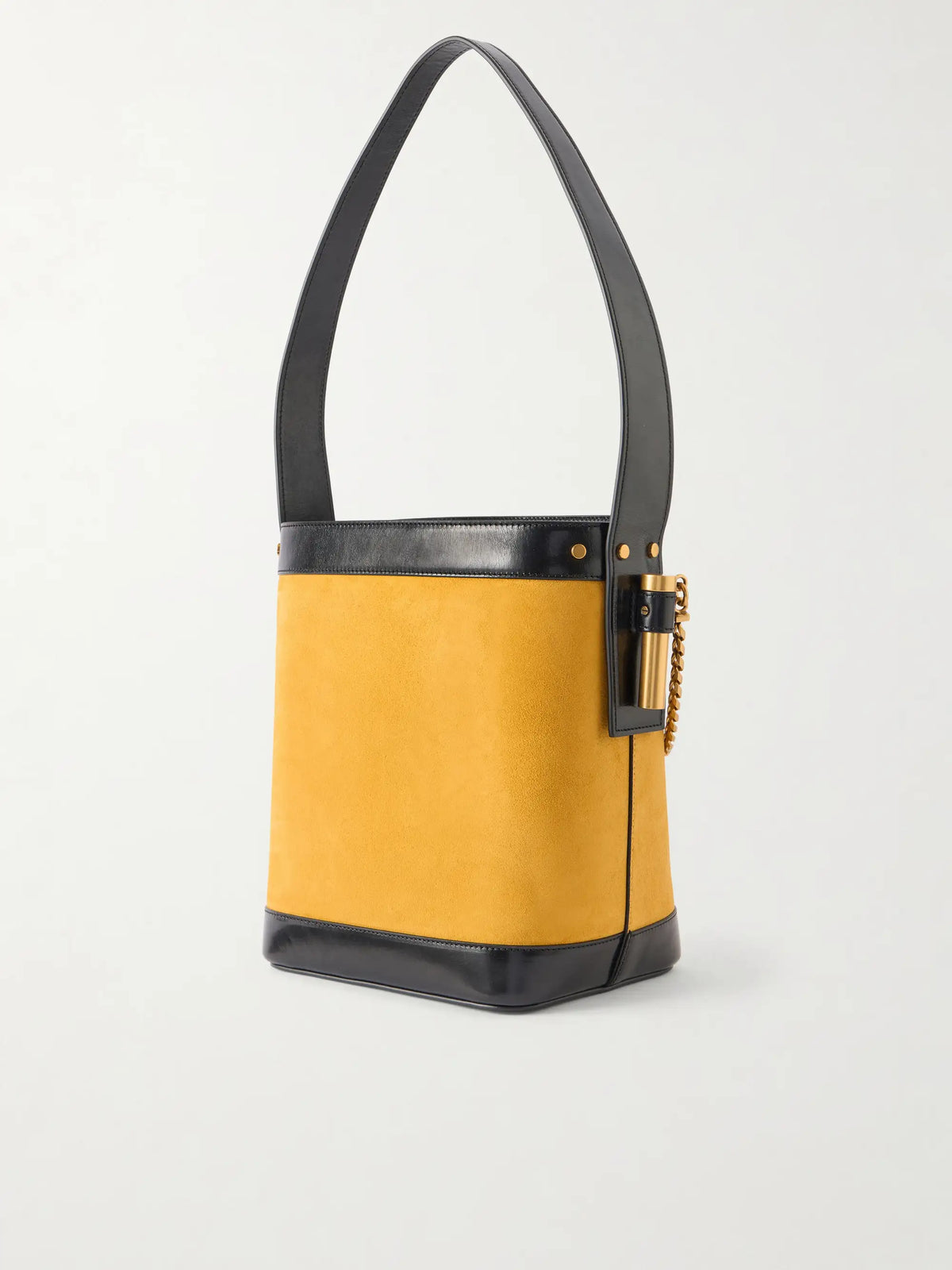 Pivot Logo-appliquéd Small Leather Bucket Bag