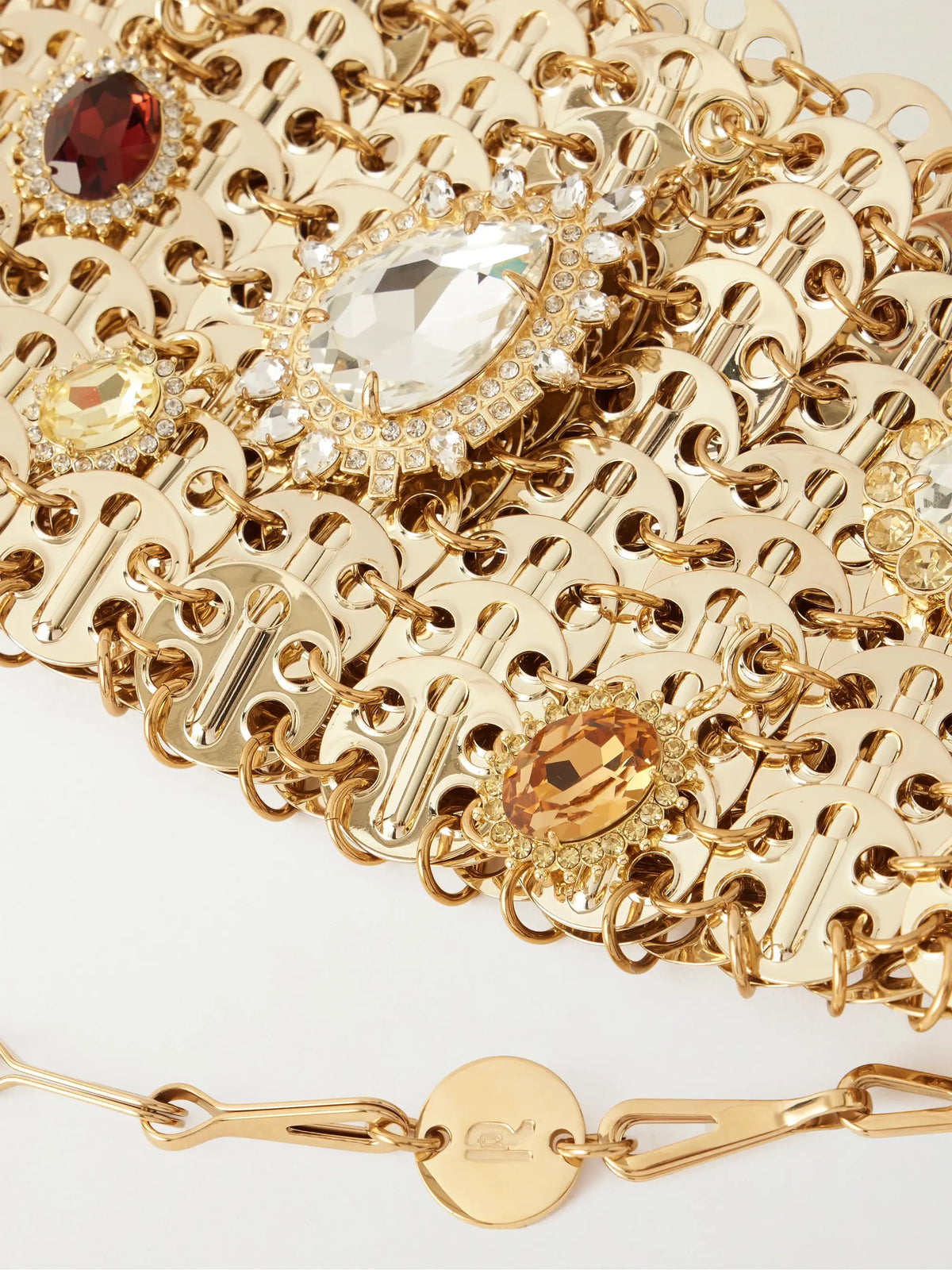 Crystal-embellished Chainmail Shoulder Bag