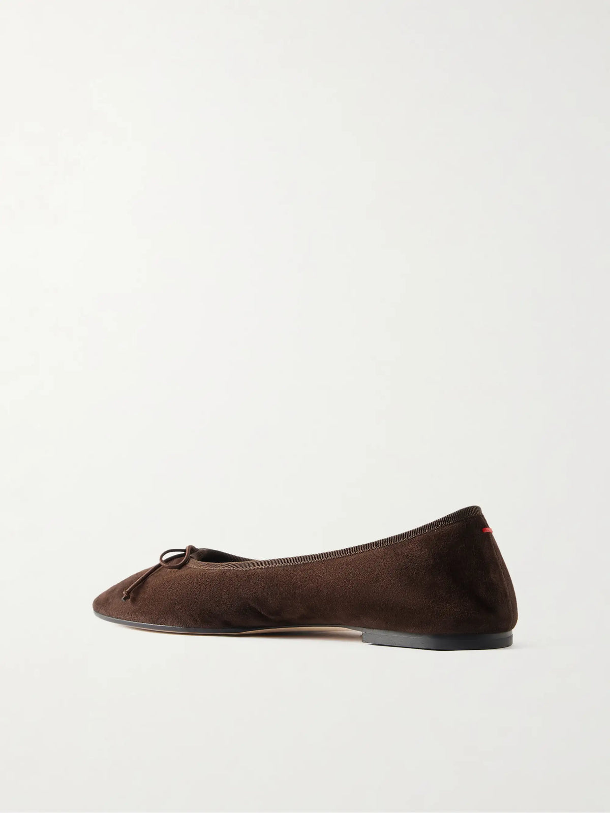 Tiby Bow-detailed Suede Ballet Flats