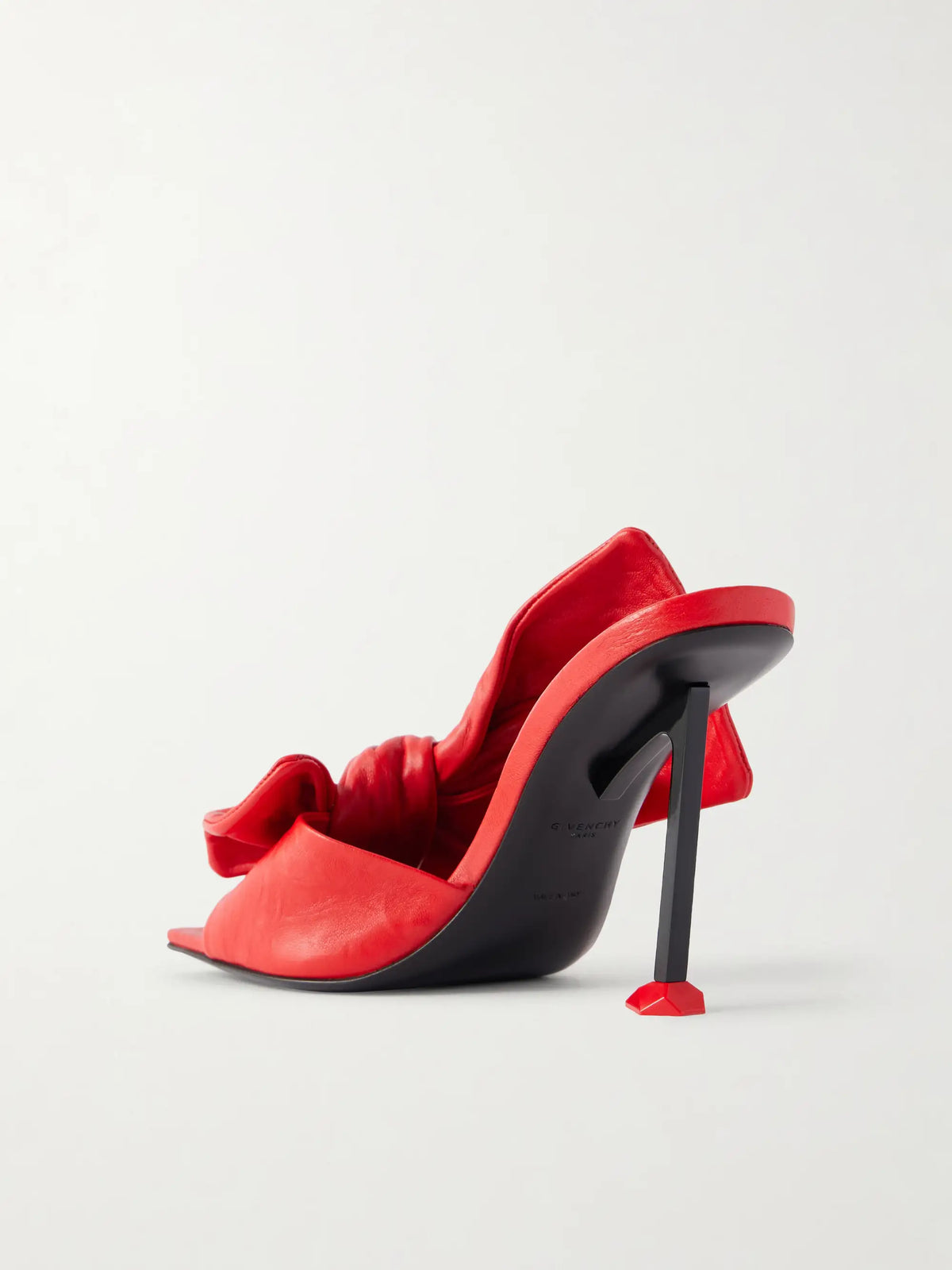 Boudoir Bow-embellished Leather Mules