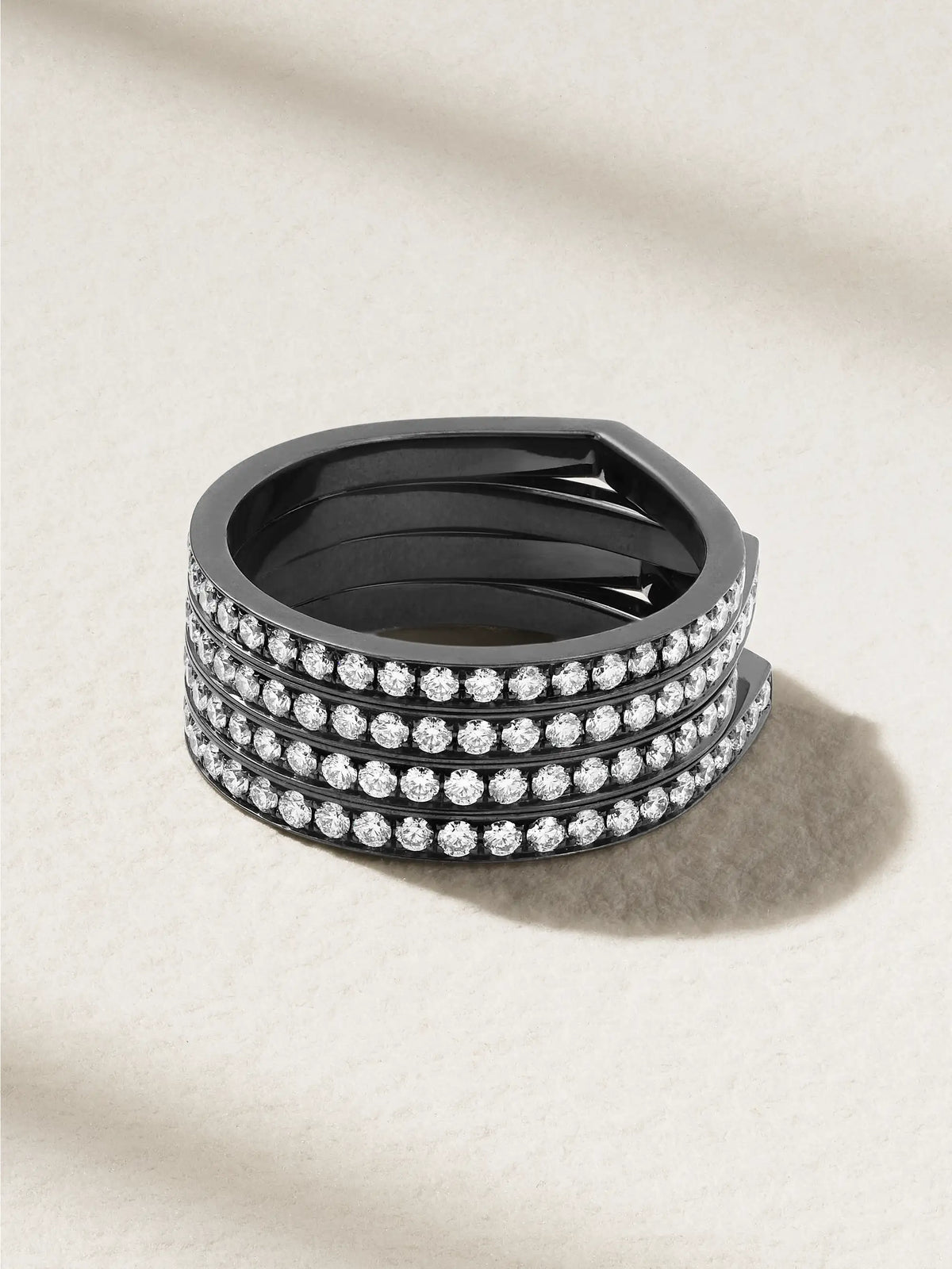 Antifer 14-karat Blackened Gold Diamond Ring