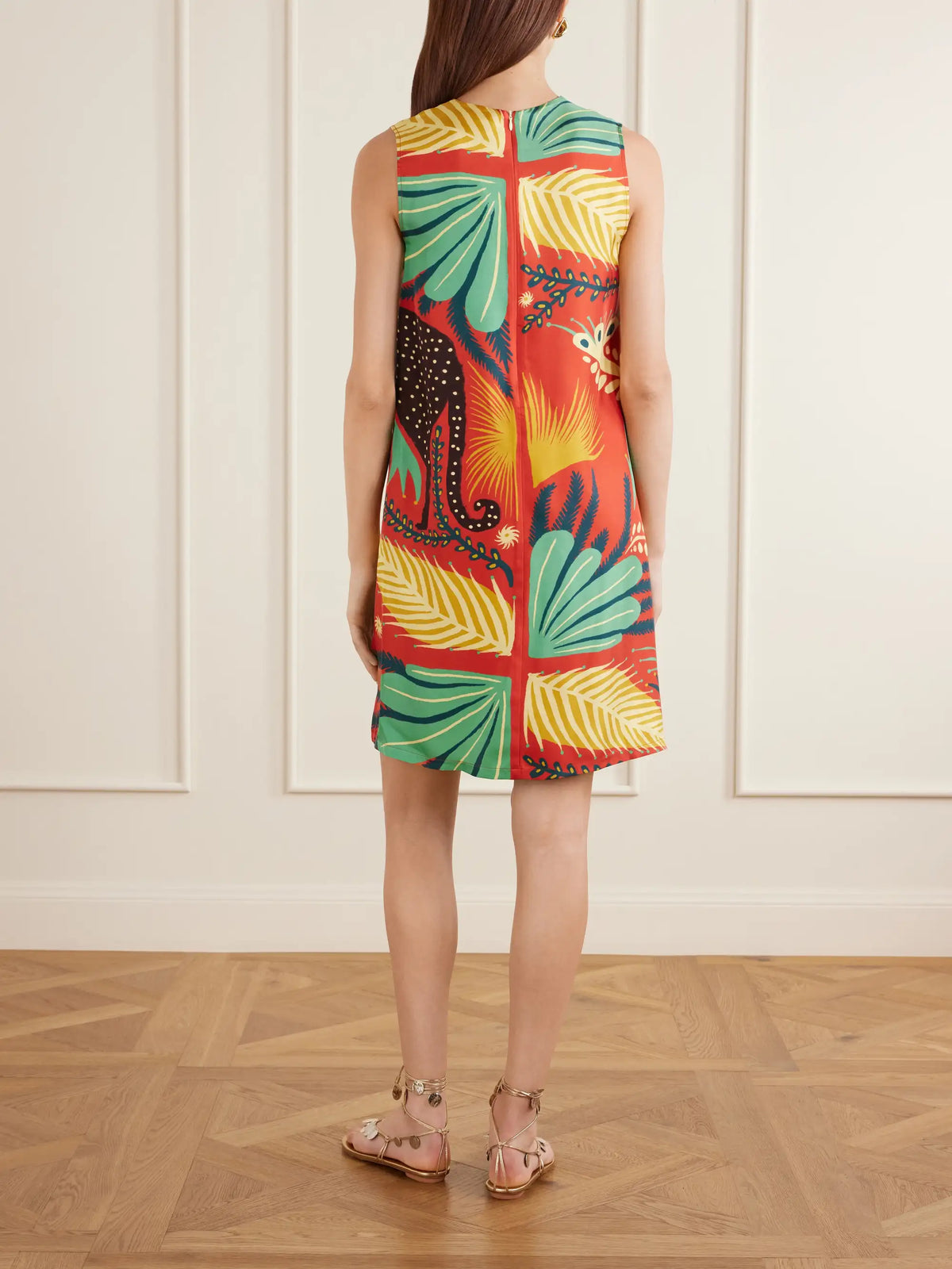 Printed Silk Mini Dress