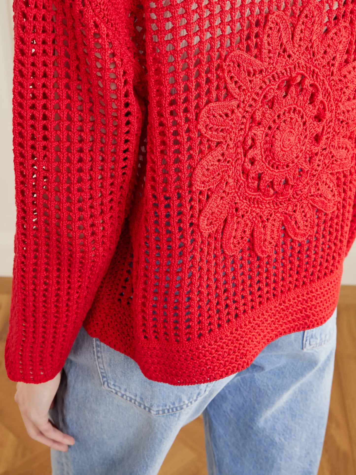 Solar Open-knit Cotton Cardigan