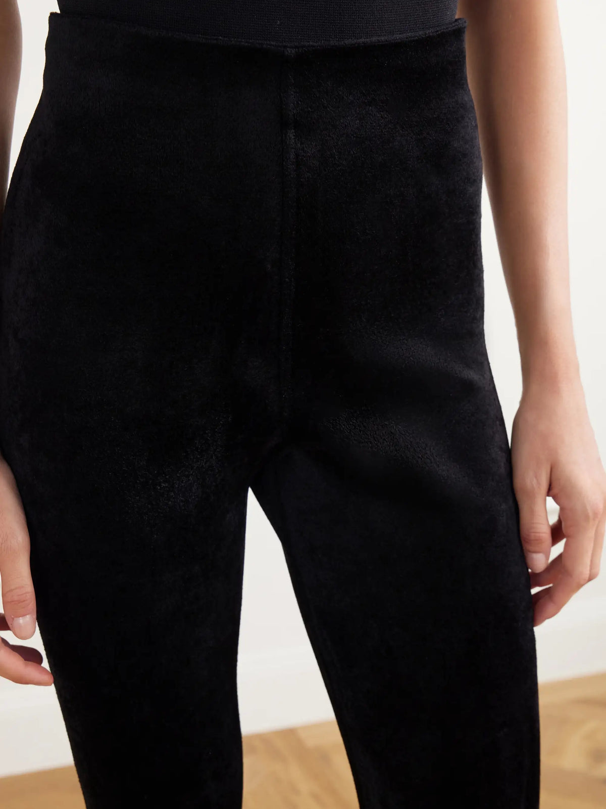 Alaïa High-rise Velvet Leggings