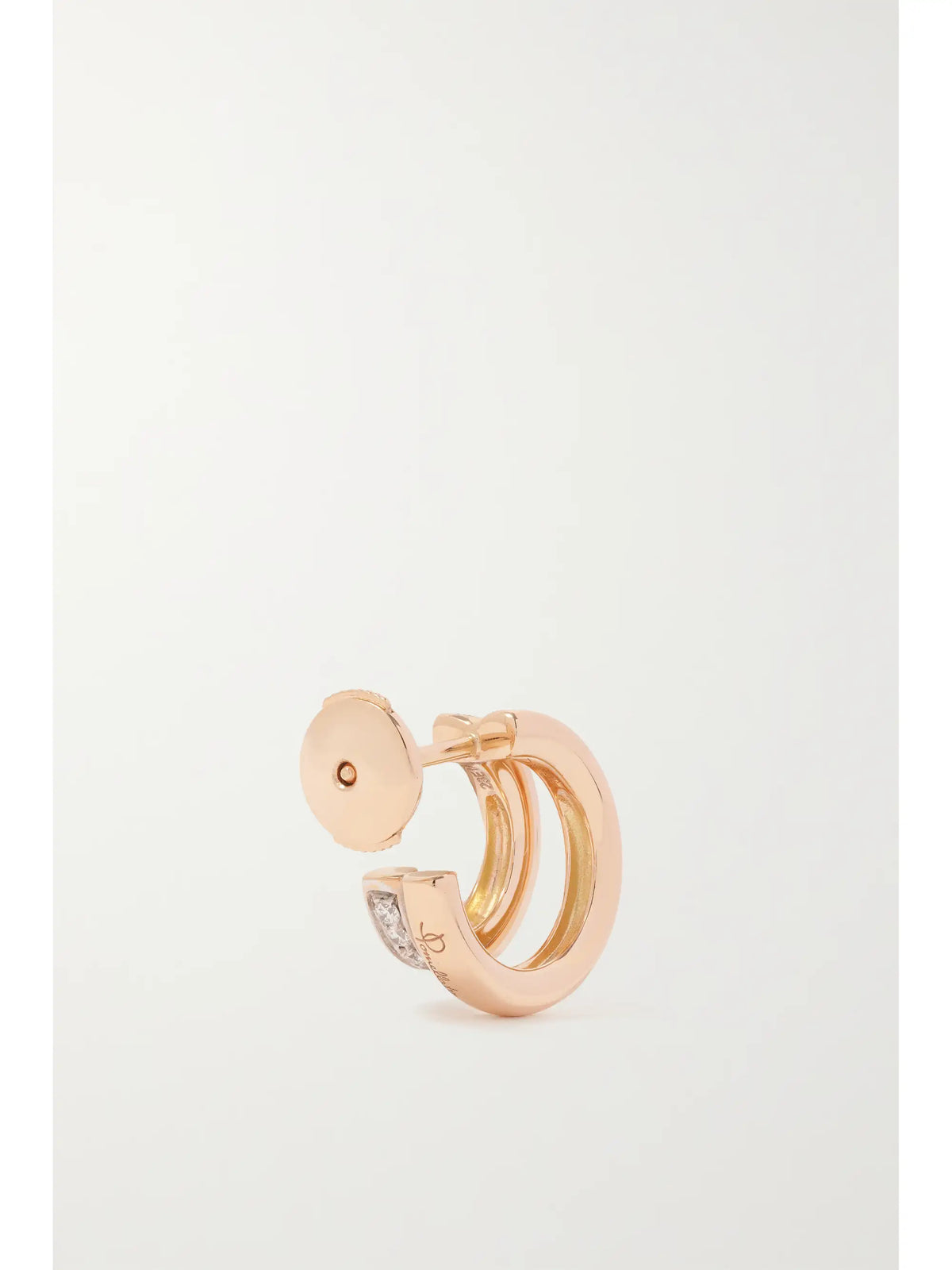 Together 18-karat Rose Gold Diamond Hoop Earrings