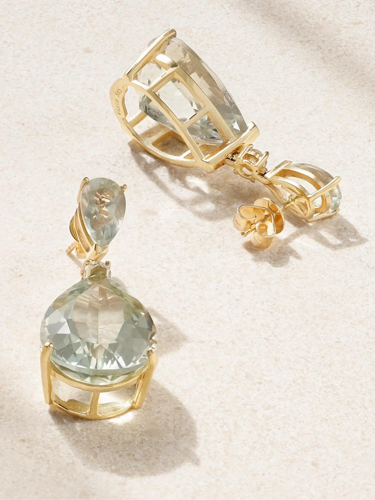 Sophia 14-karat Gold, Amethyst And Diamond Earrings
