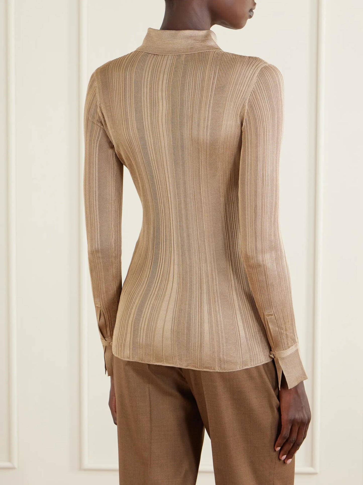 Tamar Ribbed Silk Shirt