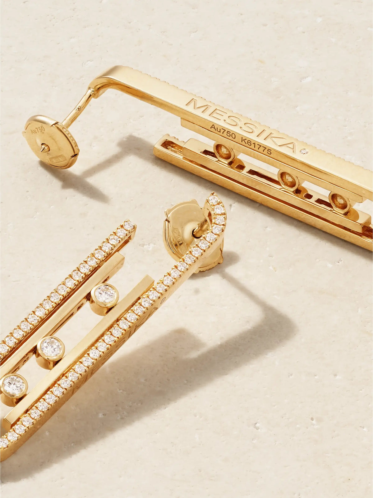 Move 10th 18-karat Gold Diamond Earrings