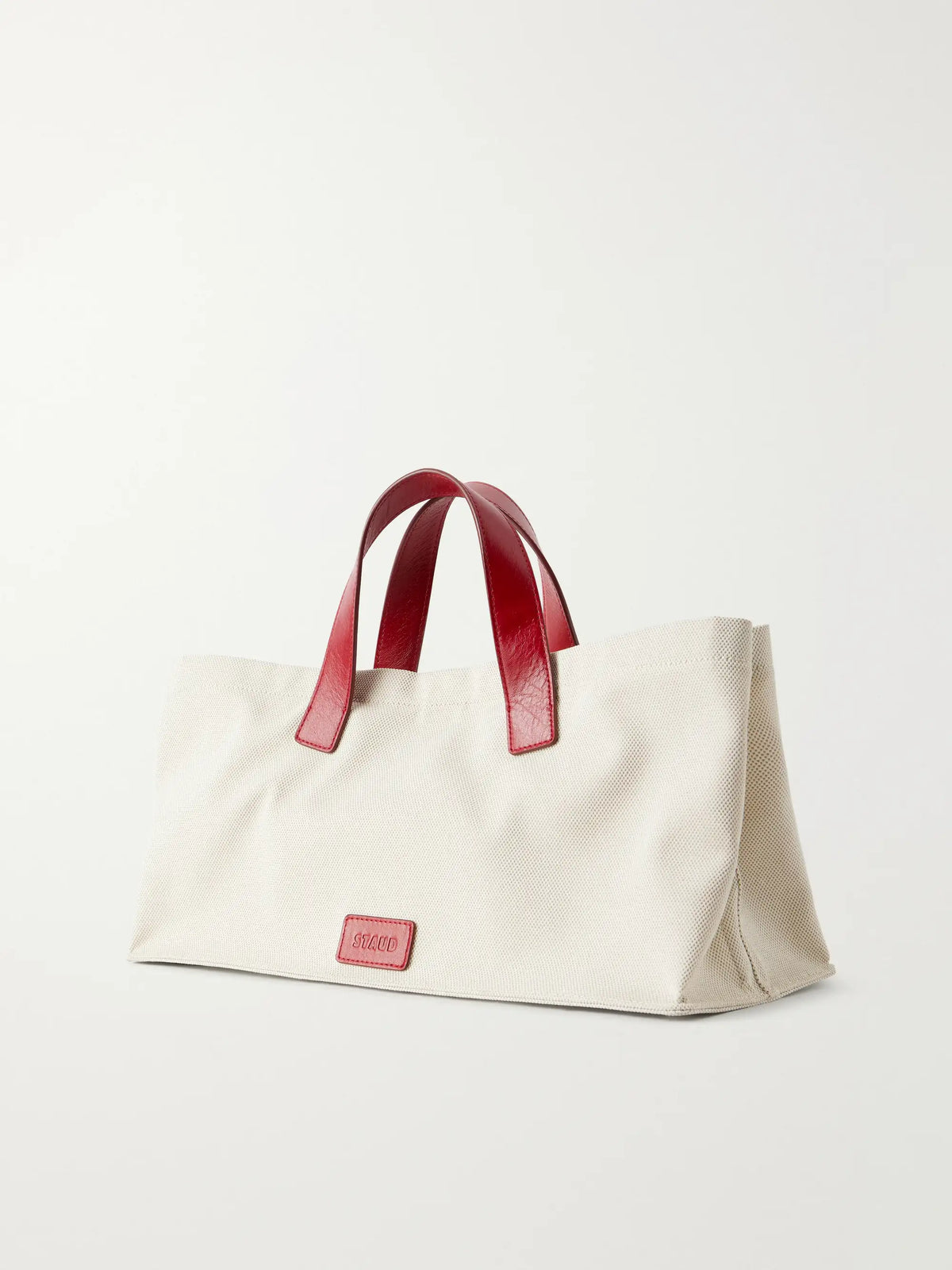 +da Adolfo Port Logo Embroidered Canvas Tote