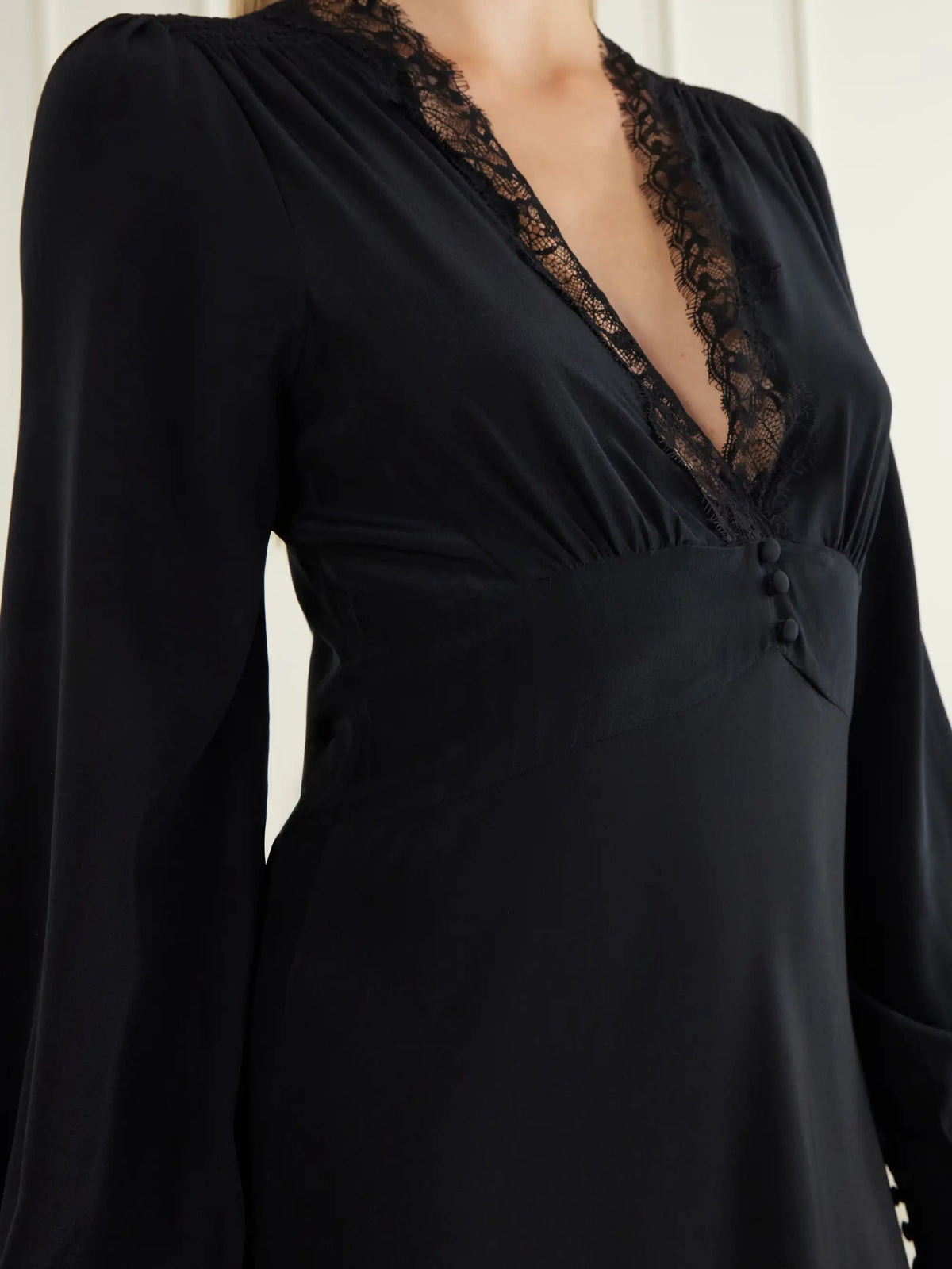 RIXO Emory Lace-trimmed Silk-crepe De Chine Maxi Dress