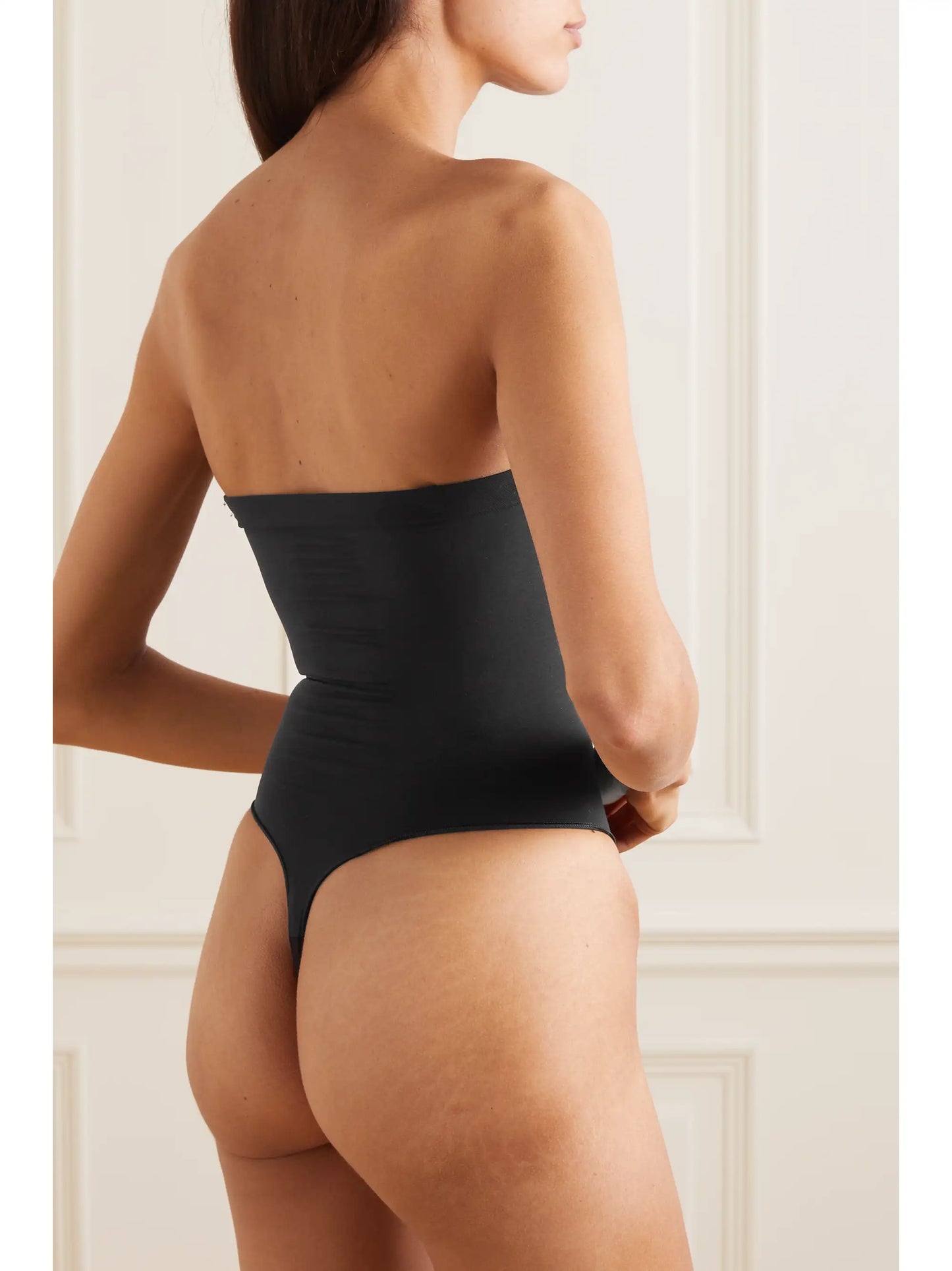 Seamless Sculpt Strapless Thong Bodysuit - Onyx