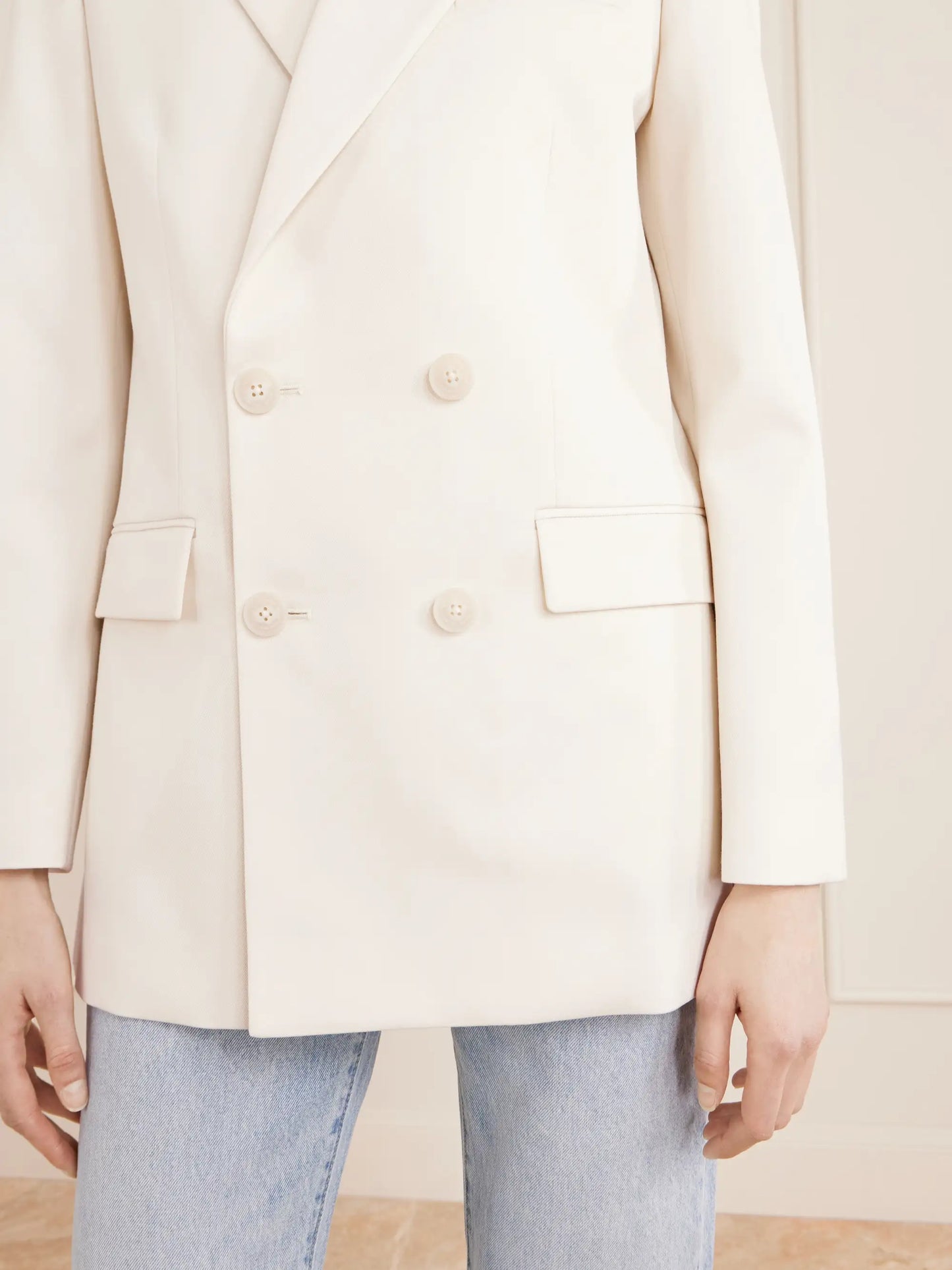 Weston Double-breasted Wool-gabardine Blazer