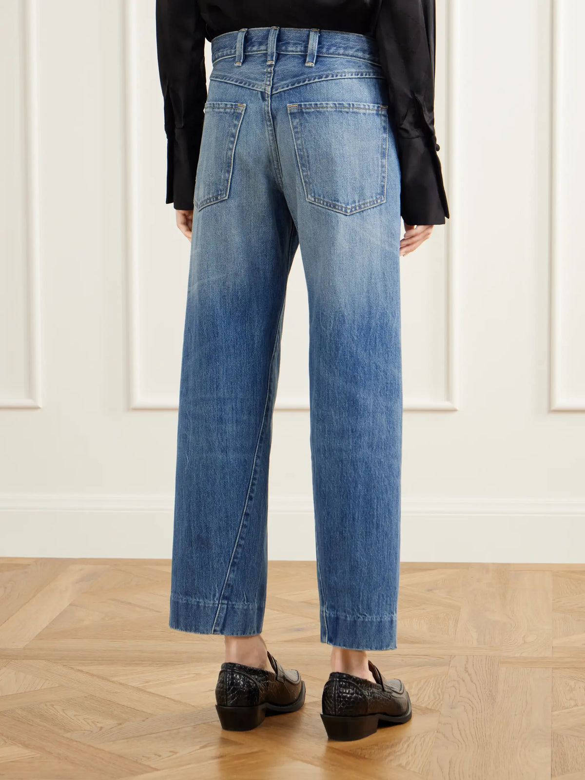 RÙADH The Bijou Cropped Recycled Low-rise Straight-leg Jeans