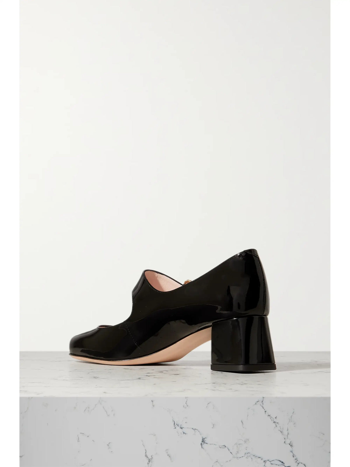 Très Vivier 45 Crystal-embellished Patent-leather Mary Jane Pumps