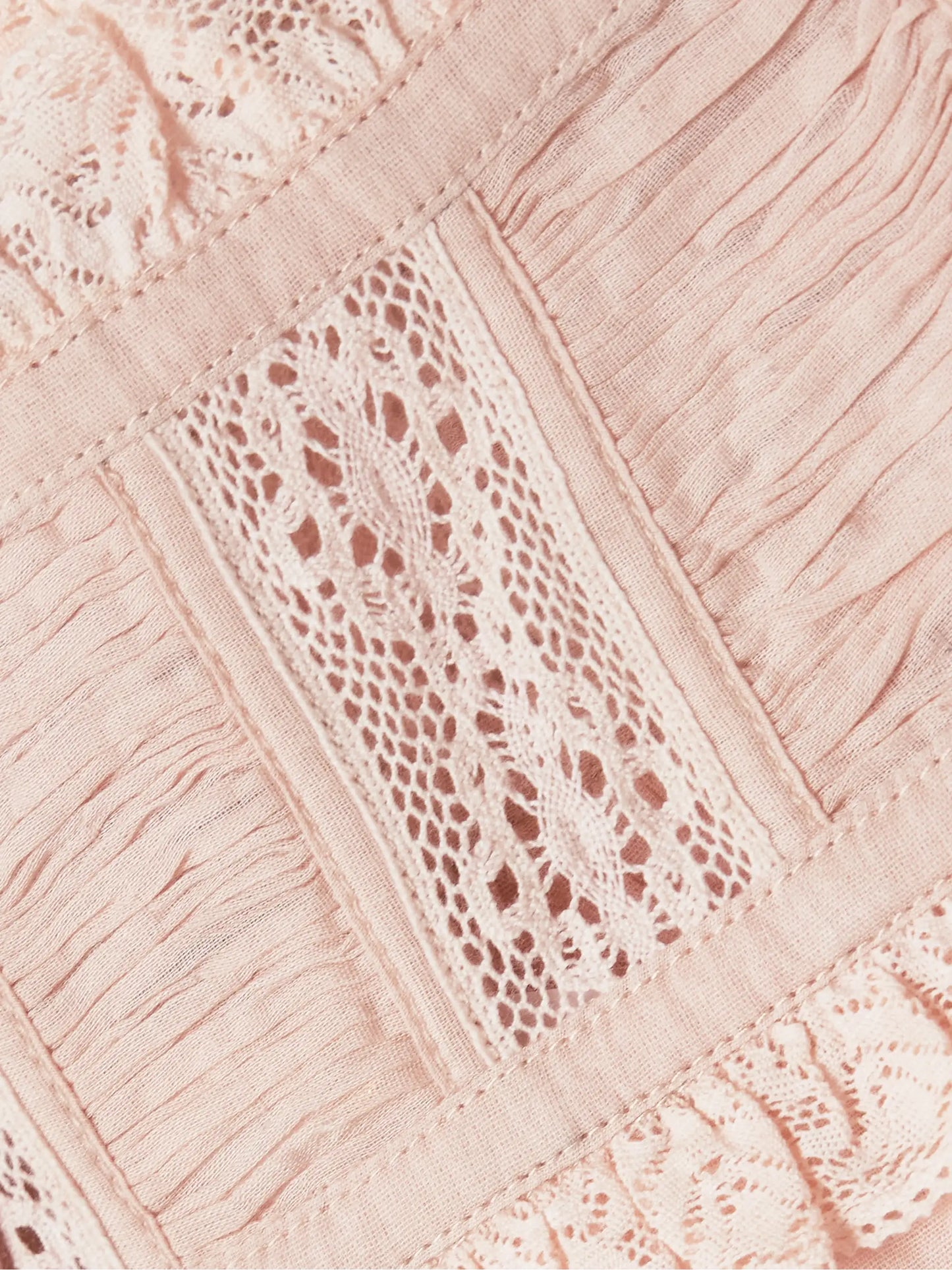 Fidella Cropped Lace-trimmed Organic Cotton-voile Top