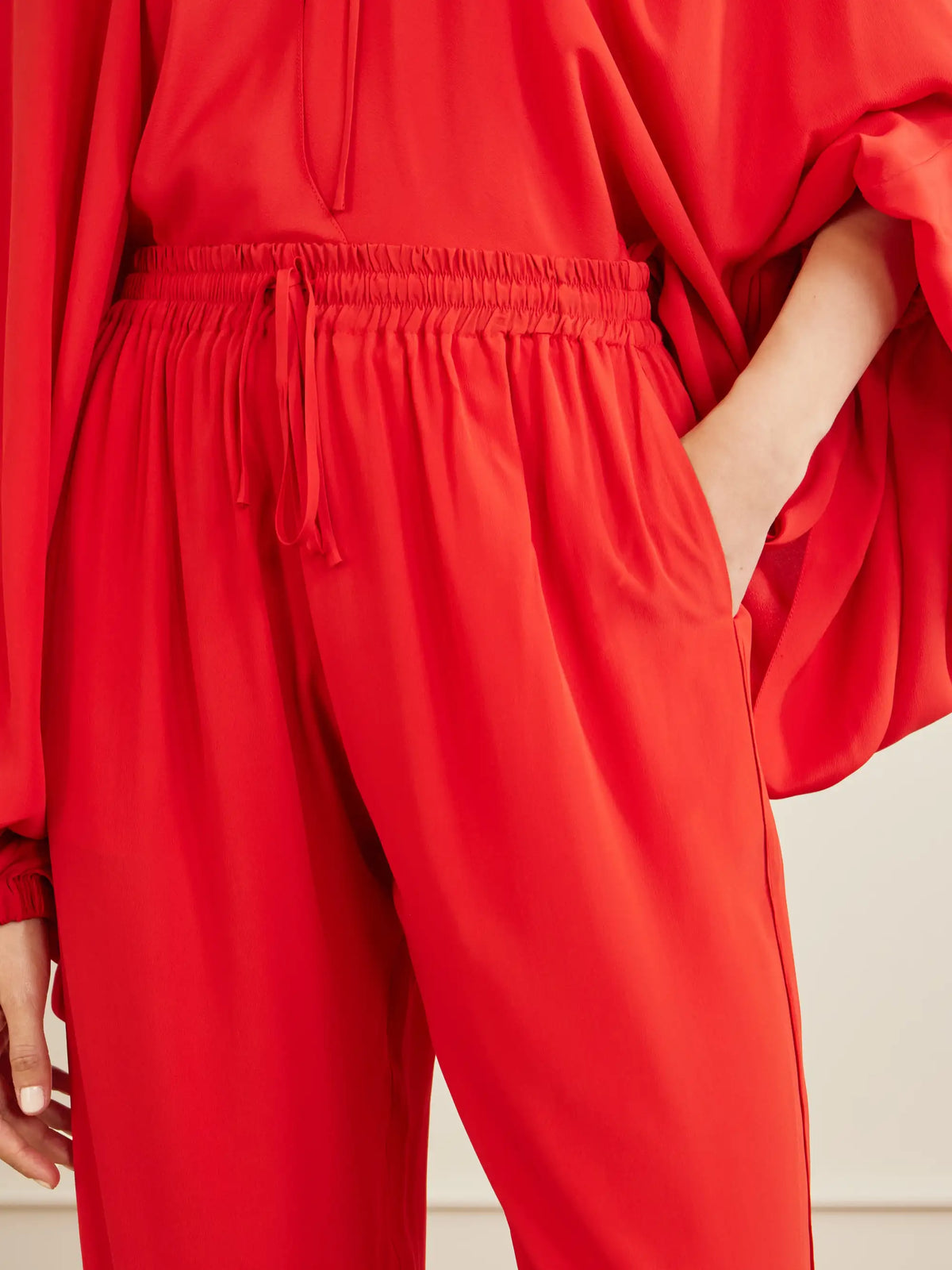 Tuileries Satin-trimmed Silk-tulle Straight-leg Pants