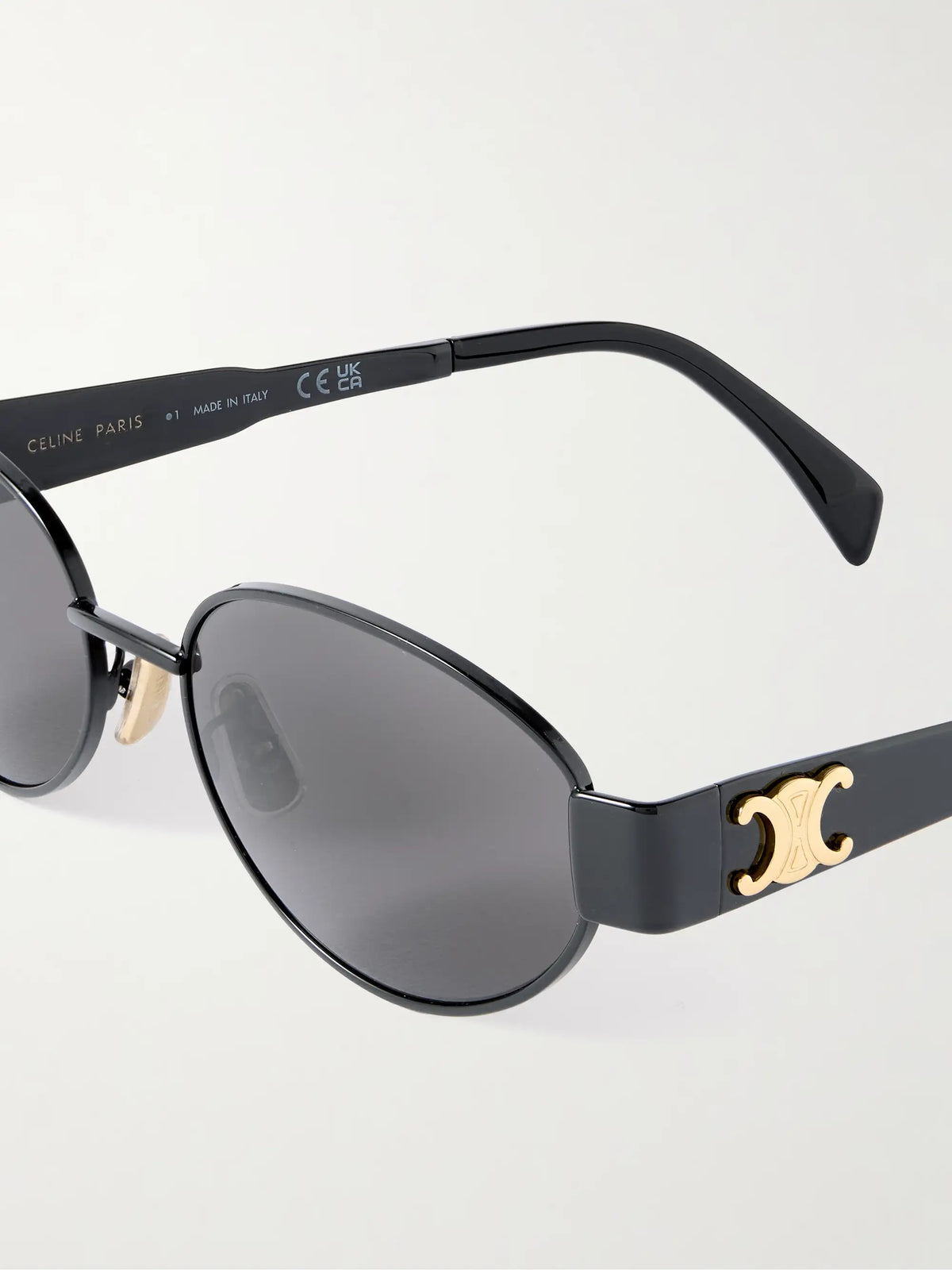 Oval-frame Metal And Acetate Sunglasses