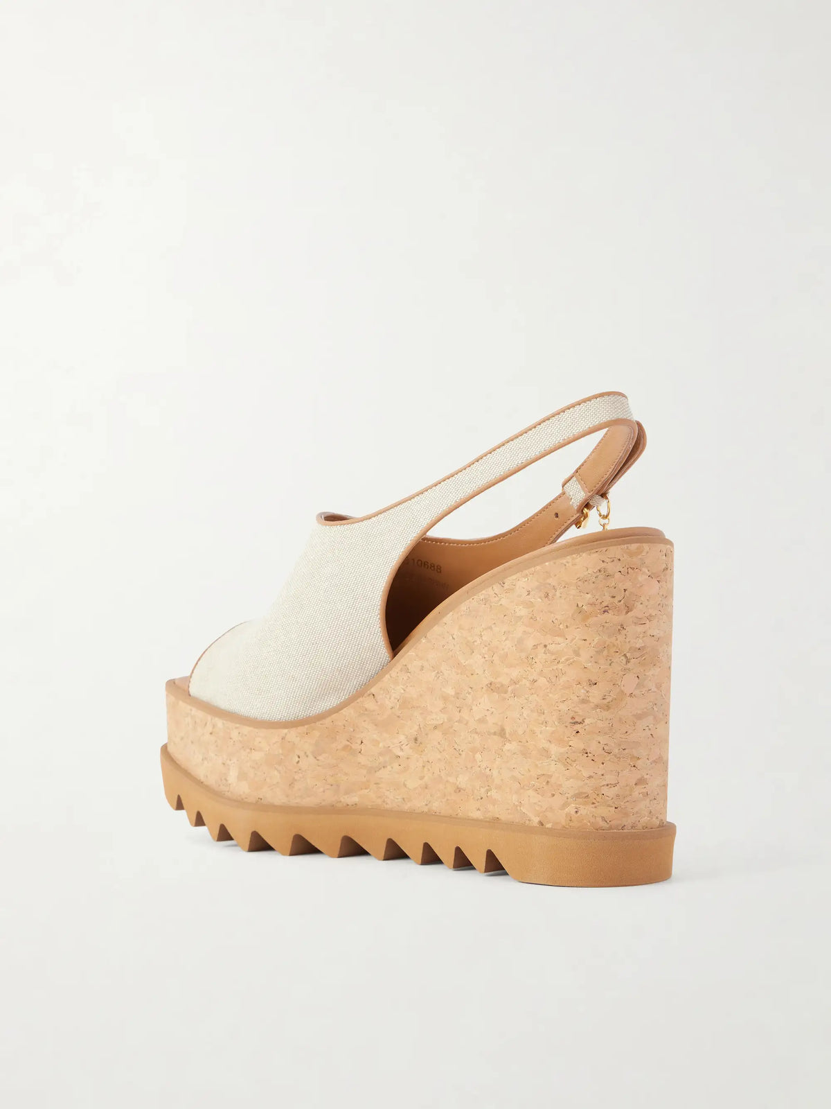 Sneakelyse Canvas Slingback Platform Wedge Sandals