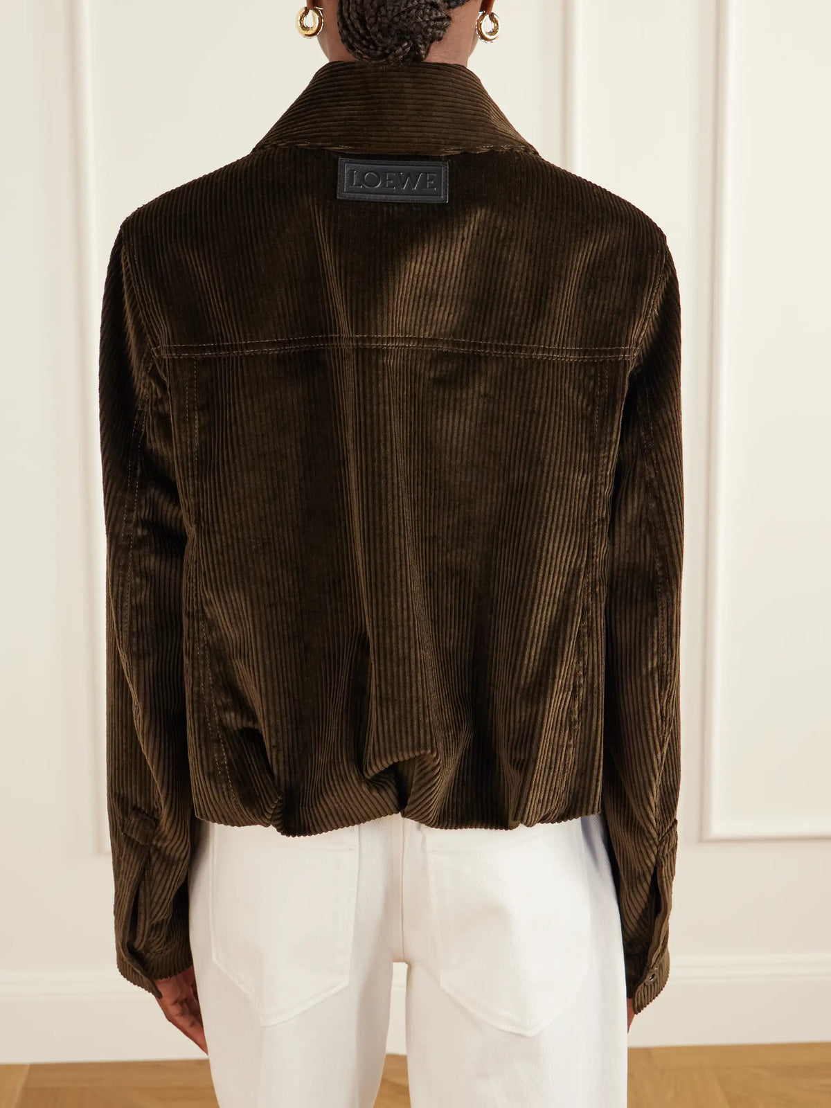 LOEWE Balloon Gathered Cotton-corduroy Jacket