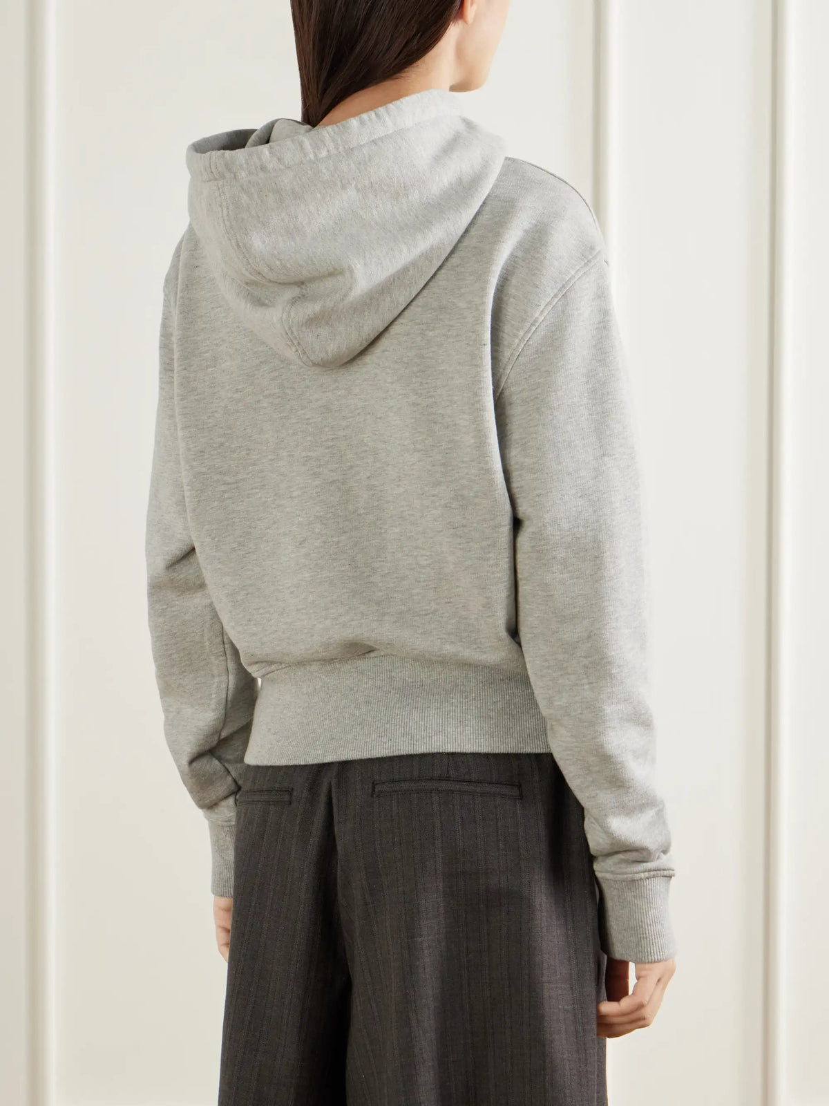 AMI PARIS Embroidered Cotton-jersey Hoodie