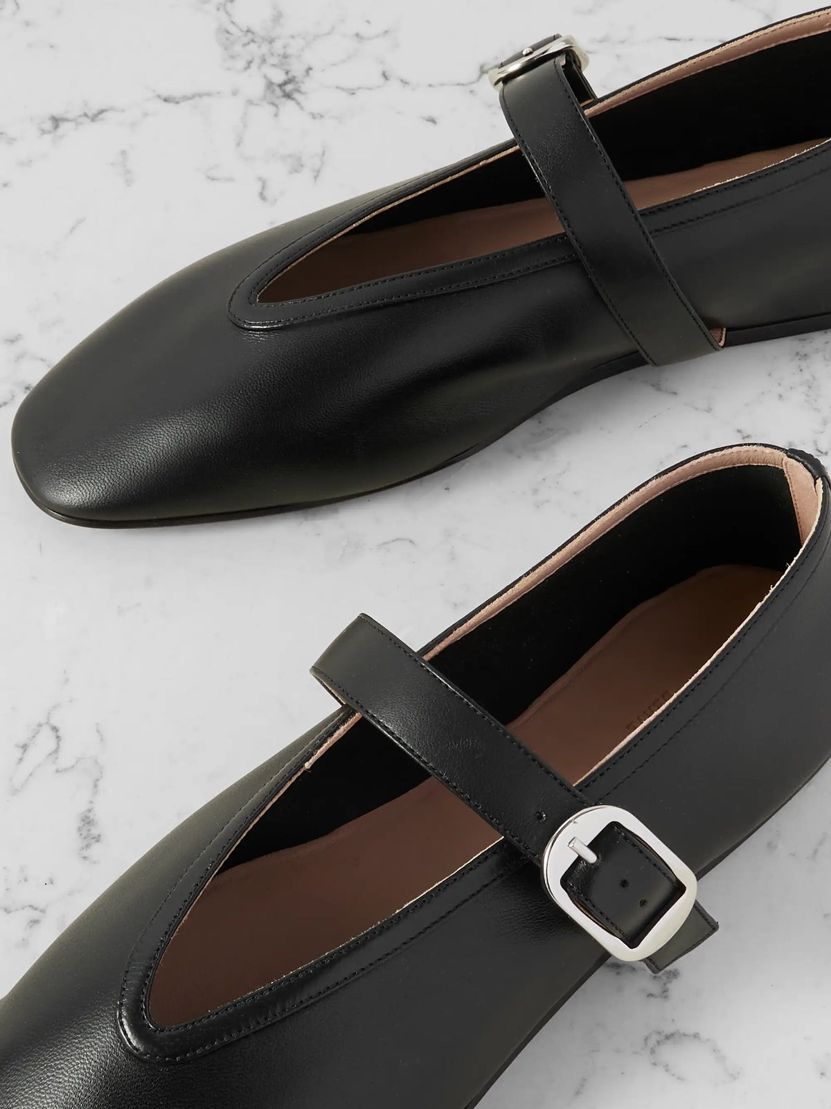Stella Leather Mary Jane Ballet Flats